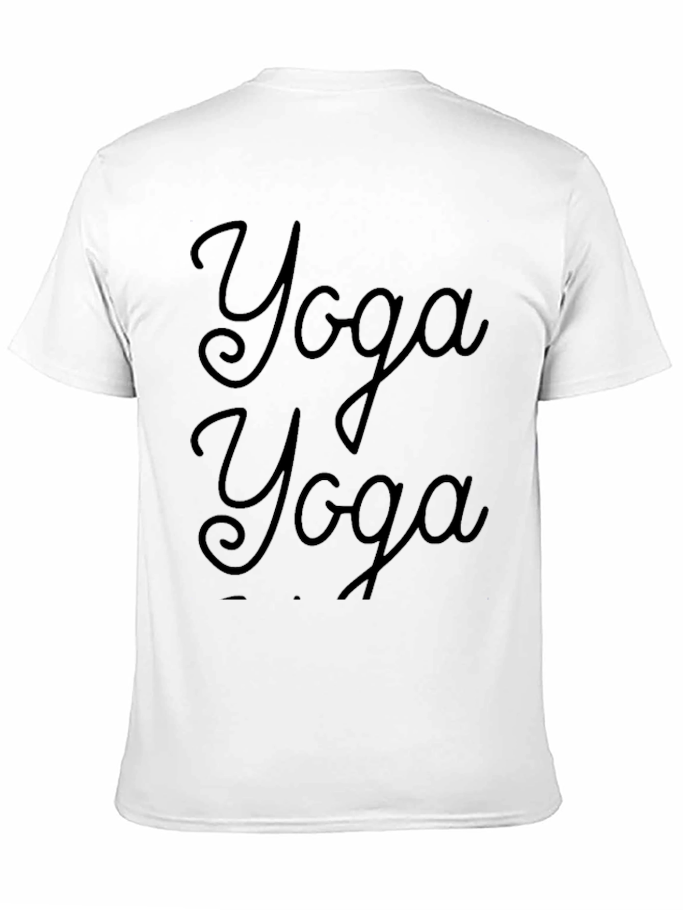 Yoga T-Shirt - Black Cotton Mens Tee