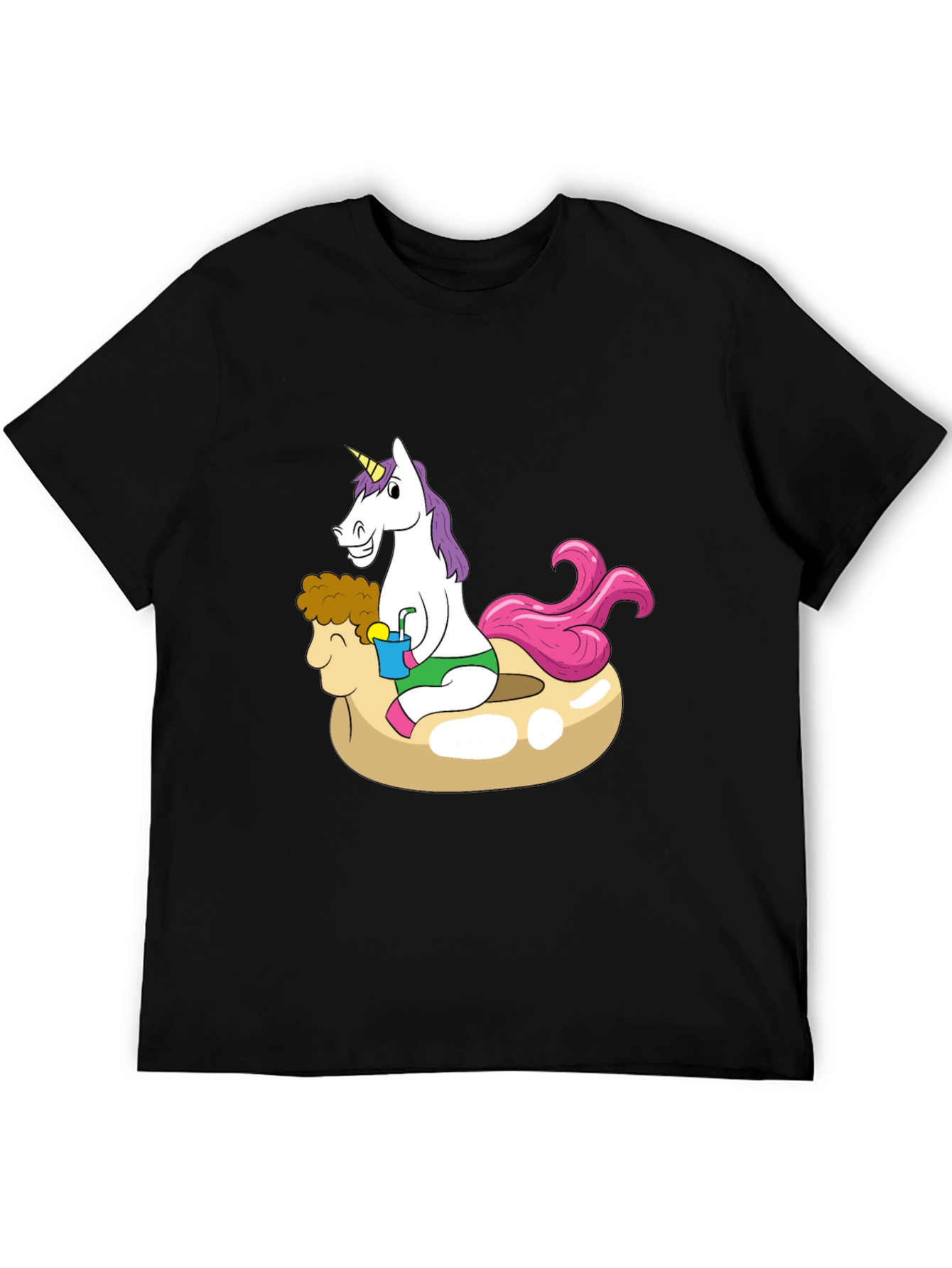 Unicorn on Sheep Pool Float T-Shirt