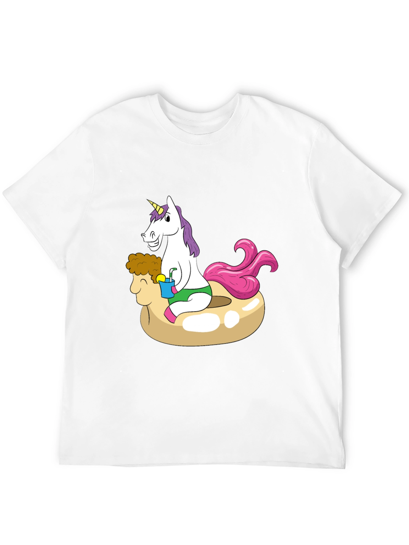 Unicorn on Sheep Pool Float T-Shirt