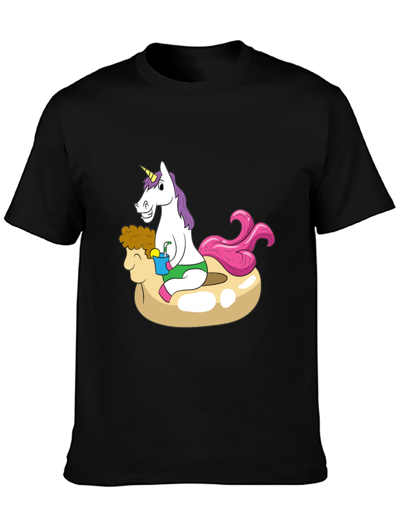 Unicorn on Sheep Pool Float T-Shirt