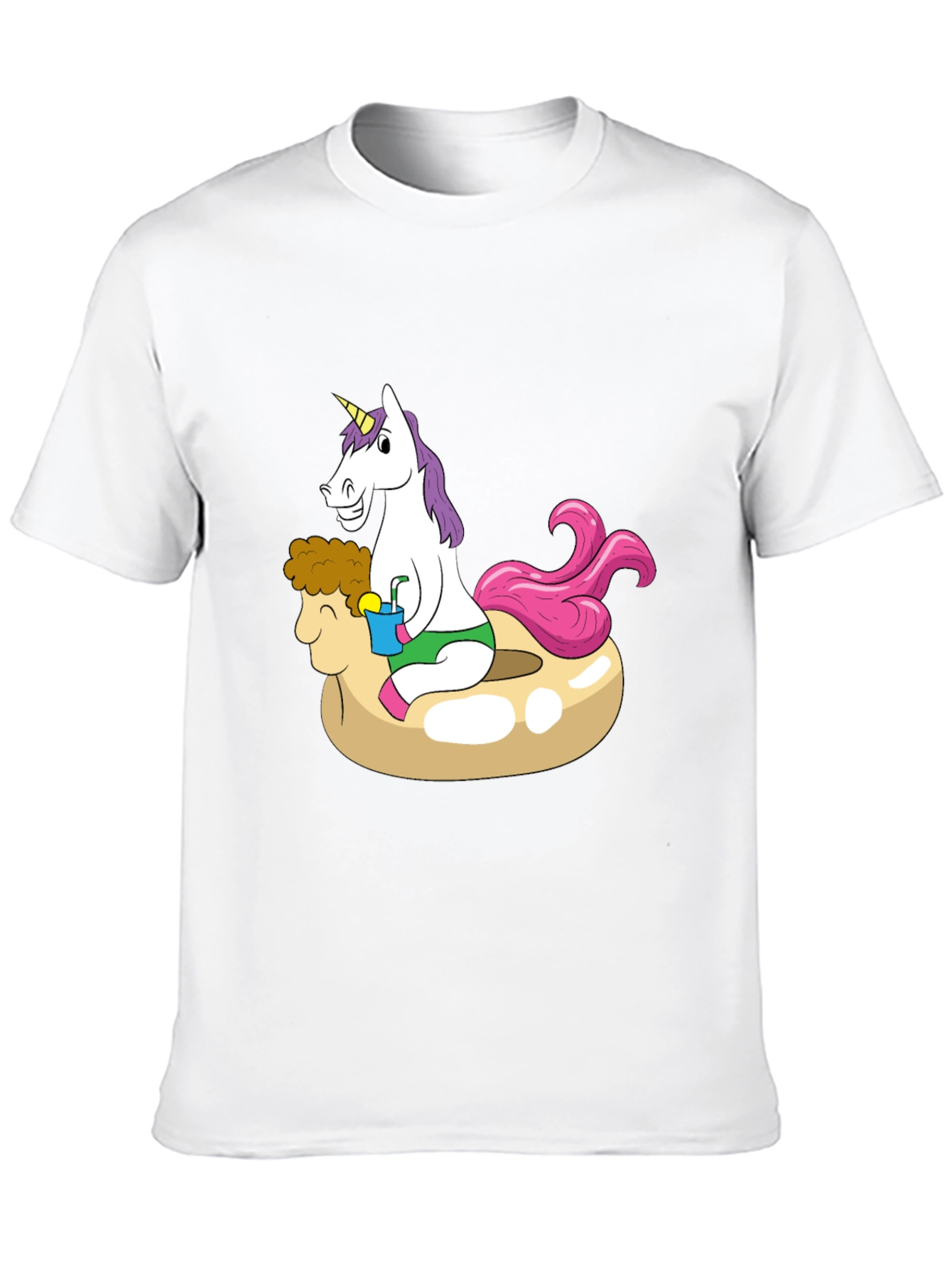 Unicorn on Sheep Pool Float T-Shirt