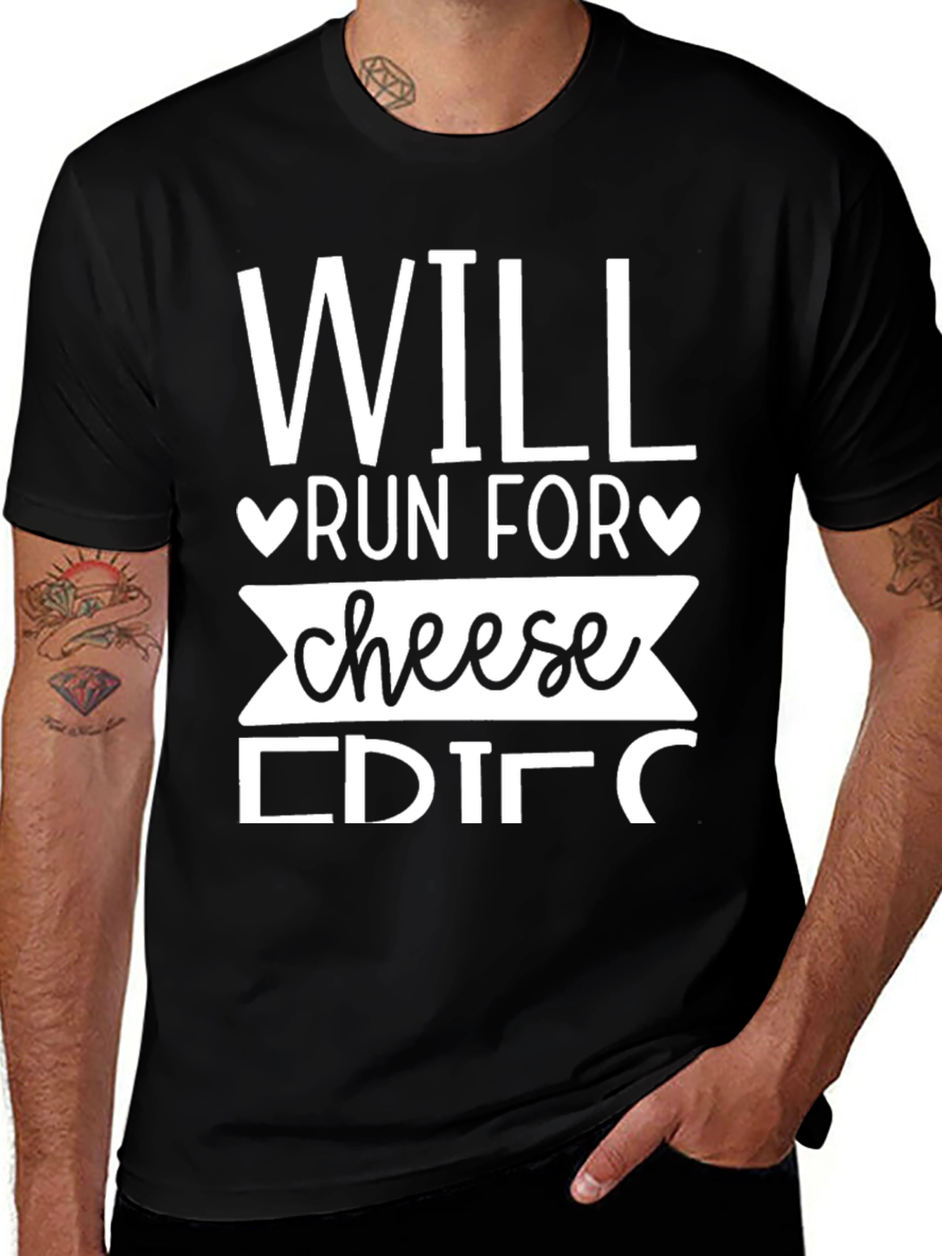 Will Run For Cheese Funny T-Shirt