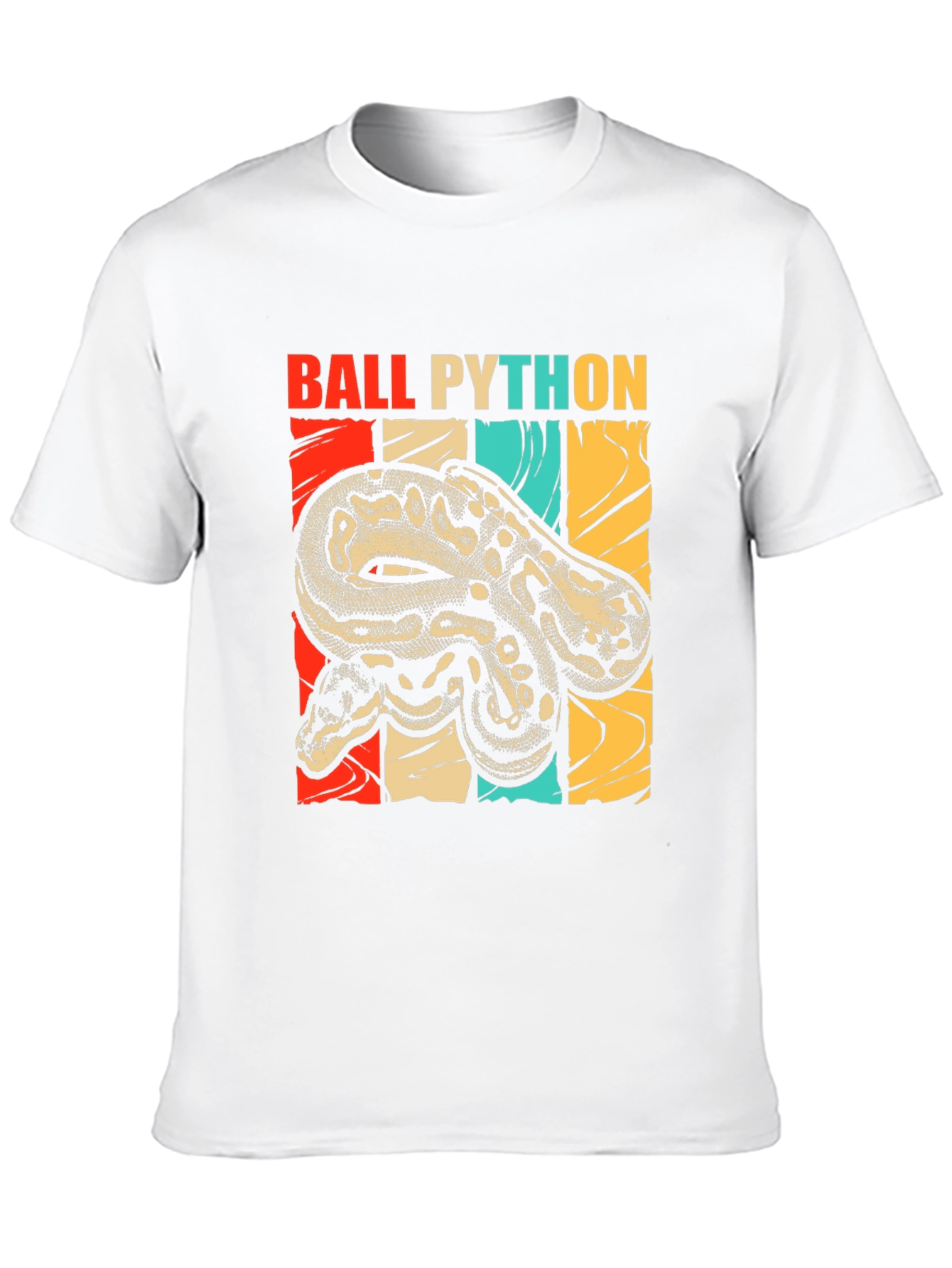 Ball Python Graphic Tee - Retro Snake Lover T-Shirt