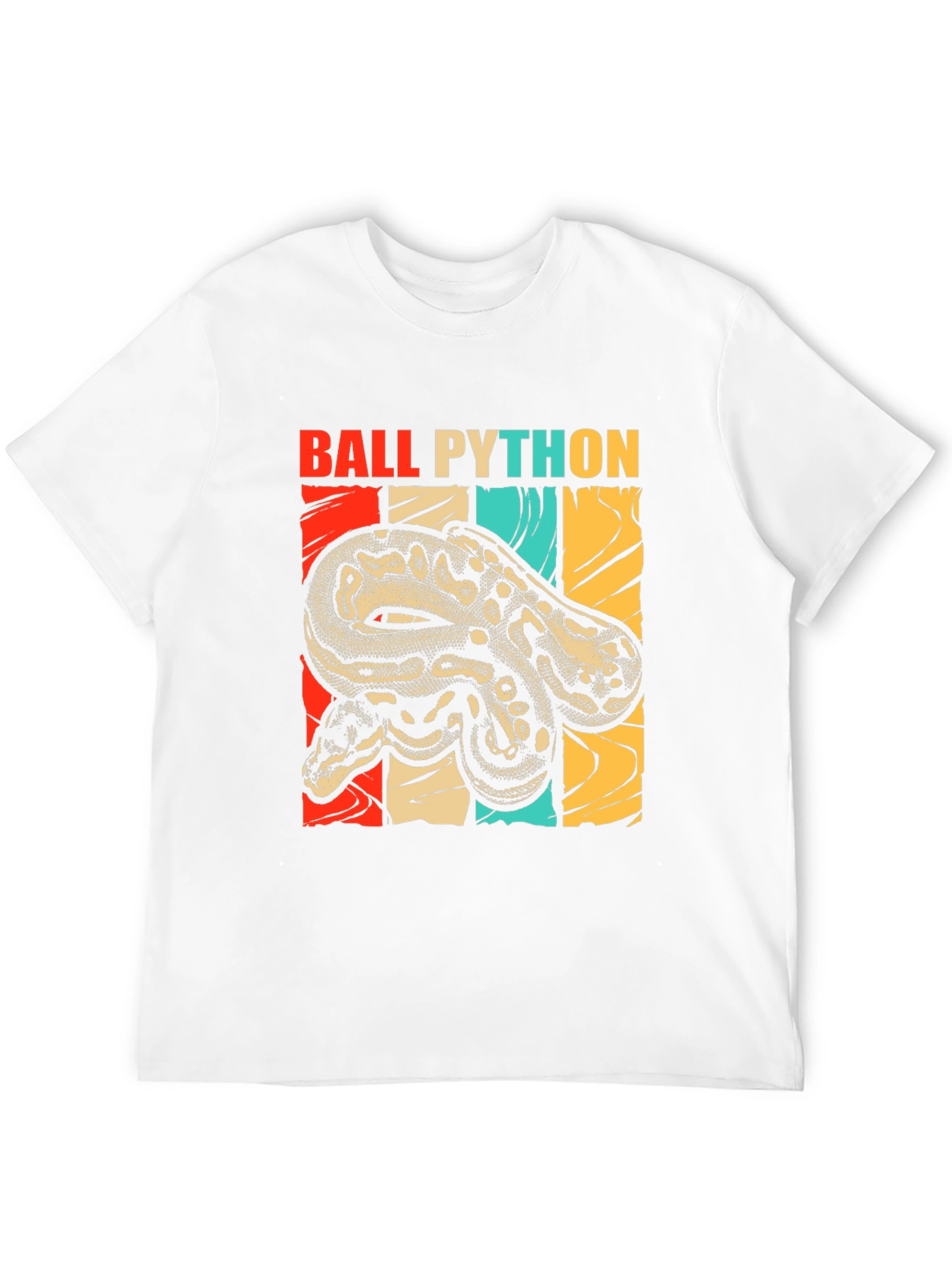 Ball Python Graphic Tee - Retro Snake Lover T-Shirt