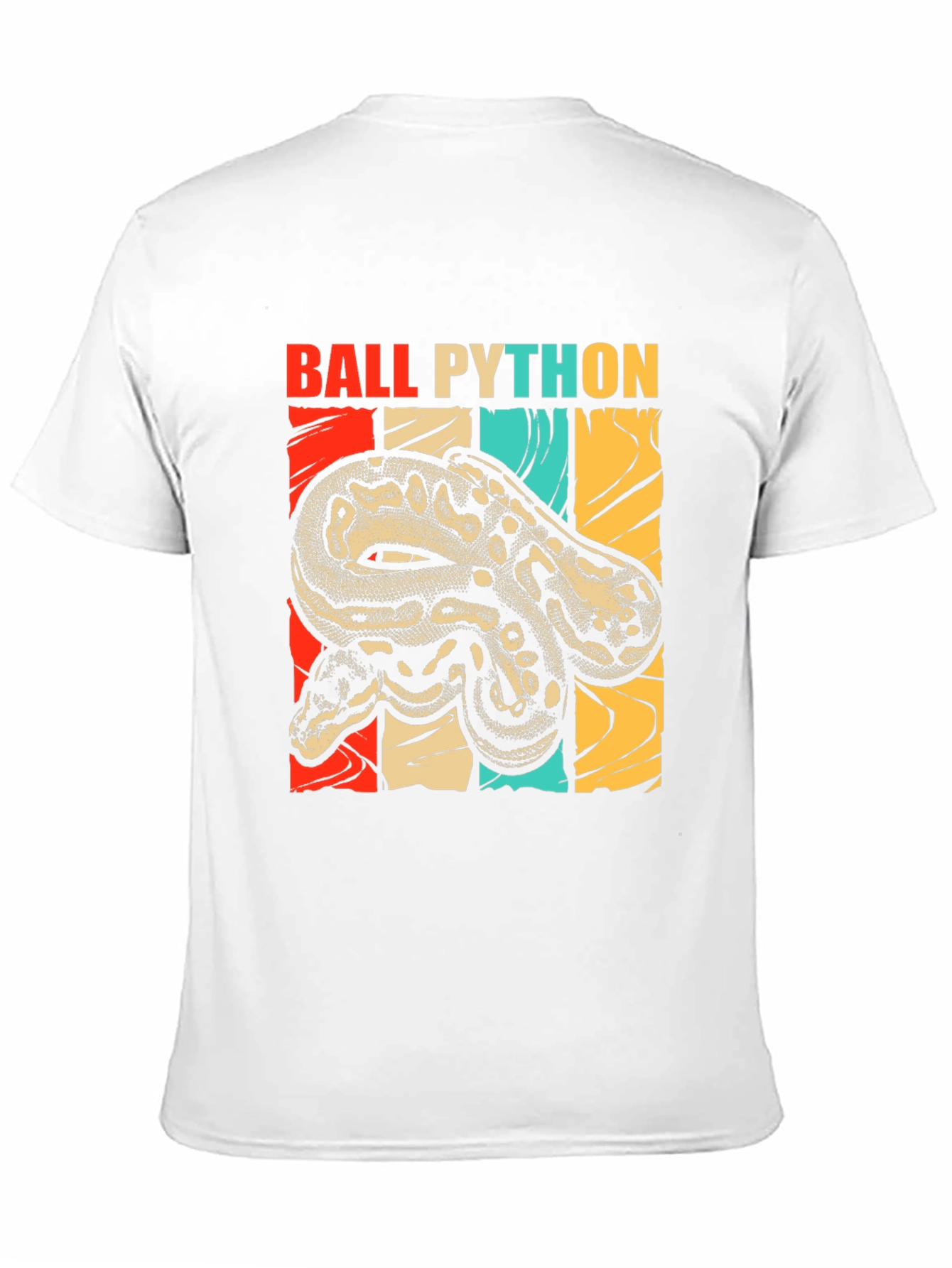 Ball Python Graphic Tee - Retro Snake Lover T-Shirt