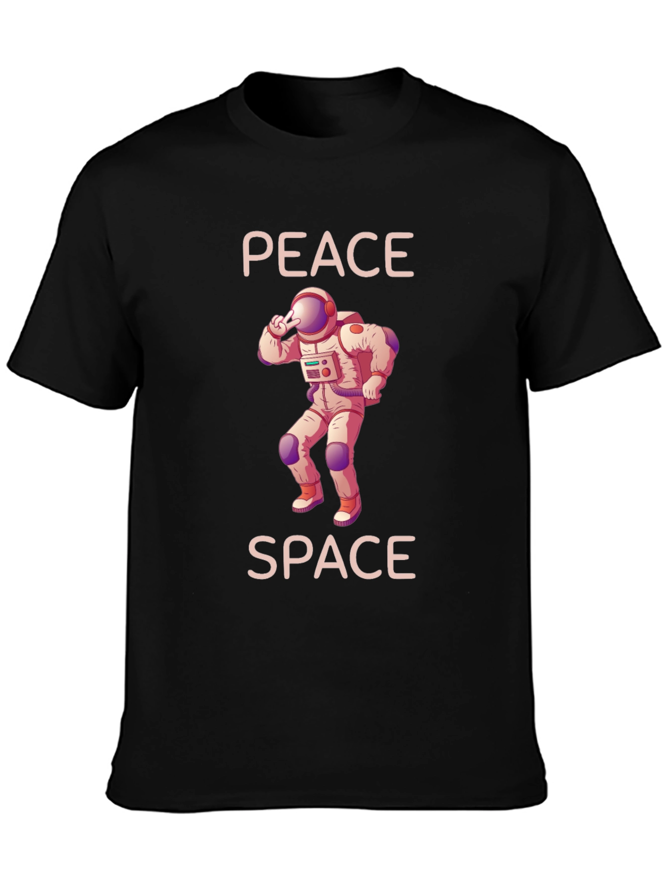 Peace Space Astronaut Graphic T-Shirt