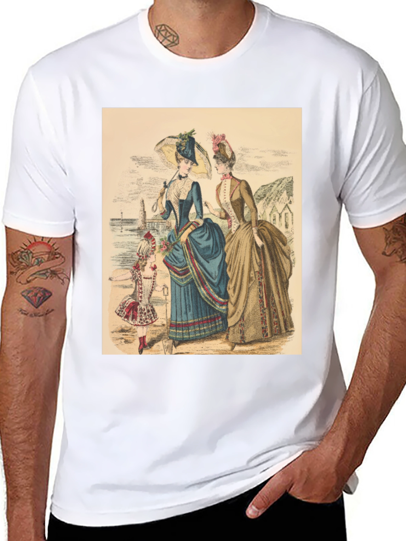 Victorian Era Womens Fashion Graphic Tee
