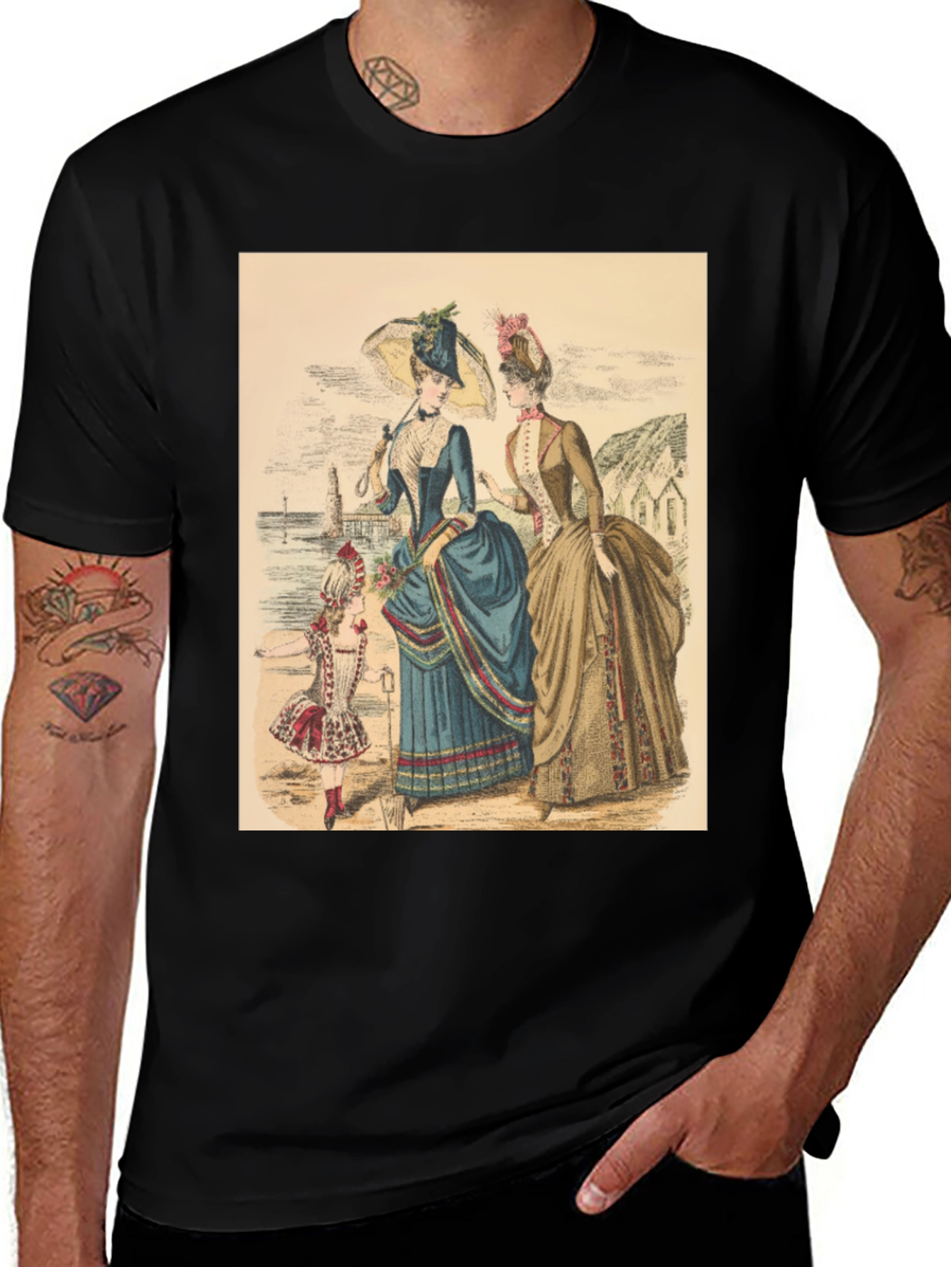 Victorian Era Womens Fashion Graphic Tee