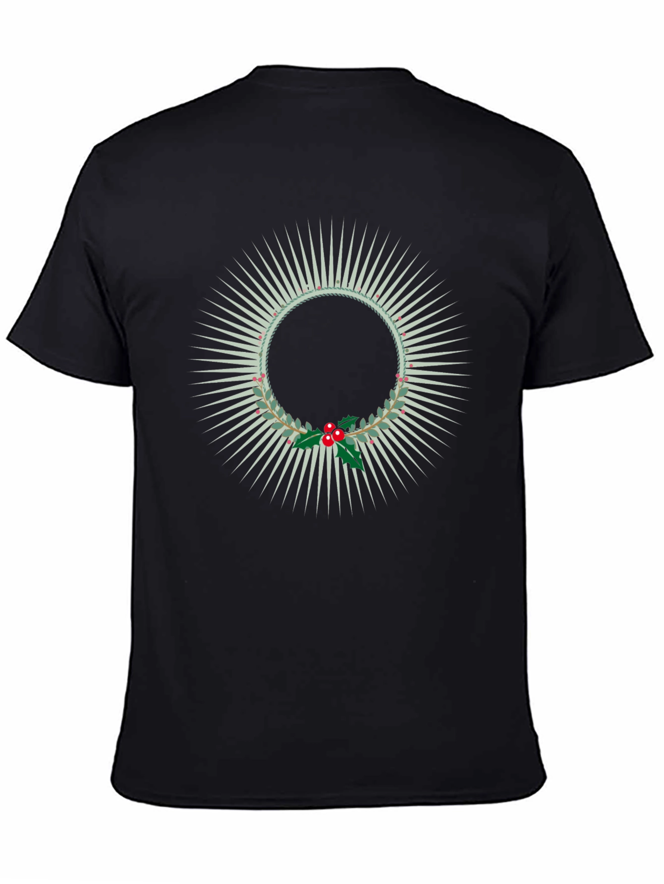 Festive Wreath Graphic Tee - Holiday Style