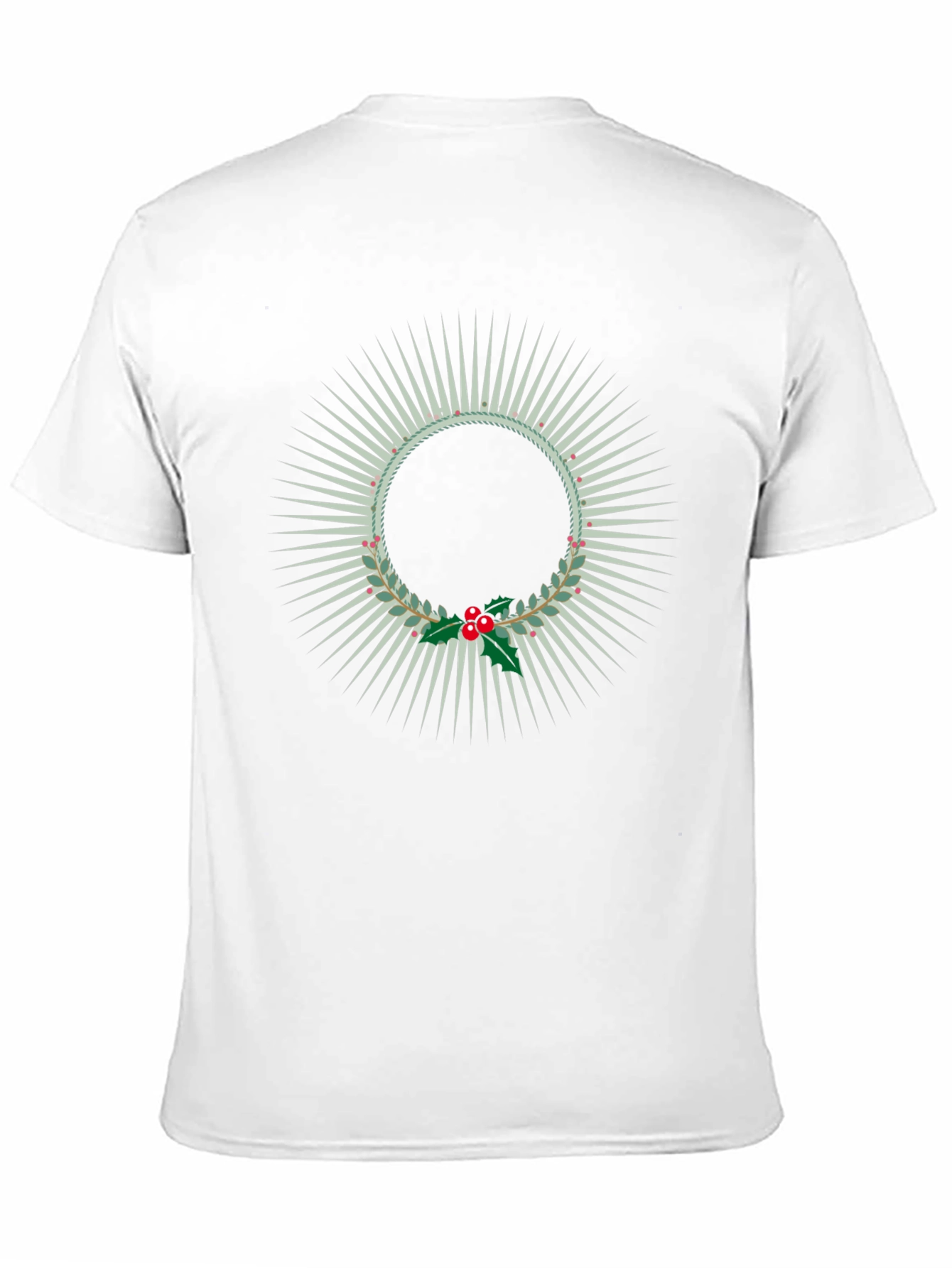 Festive Wreath Graphic Tee - Holiday Style
