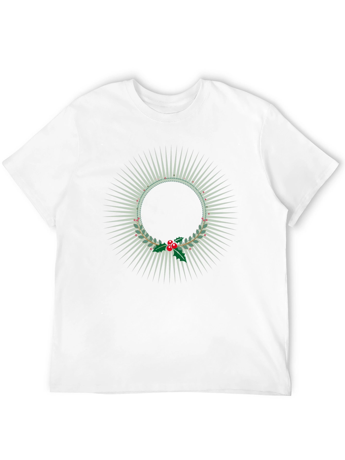 Festive Wreath Graphic Tee - Holiday Style