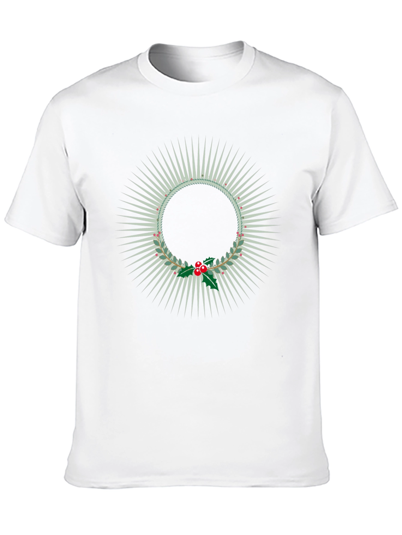 Festive Wreath Graphic Tee - Holiday Style