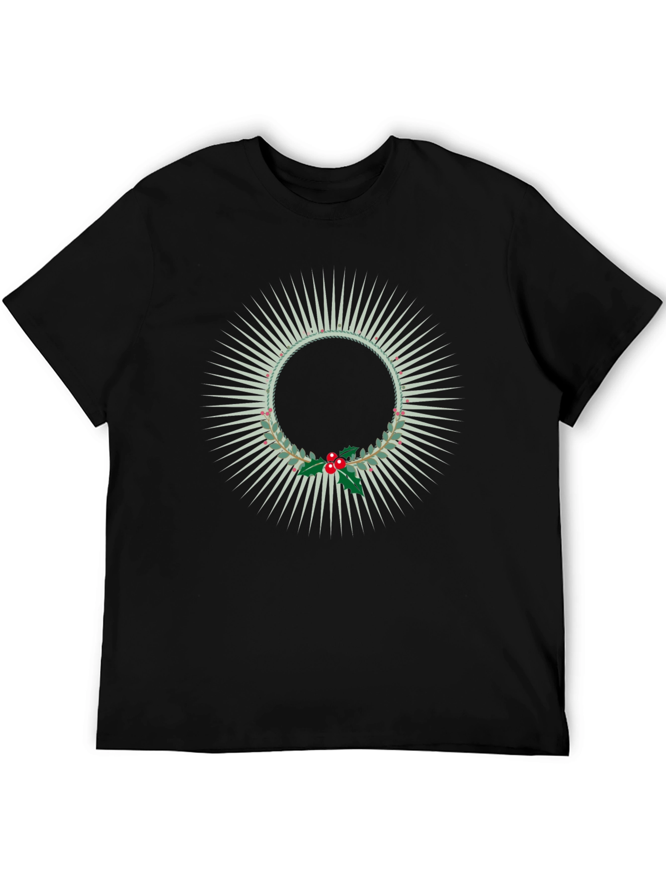 Festive Wreath Graphic Tee - Holiday Style
