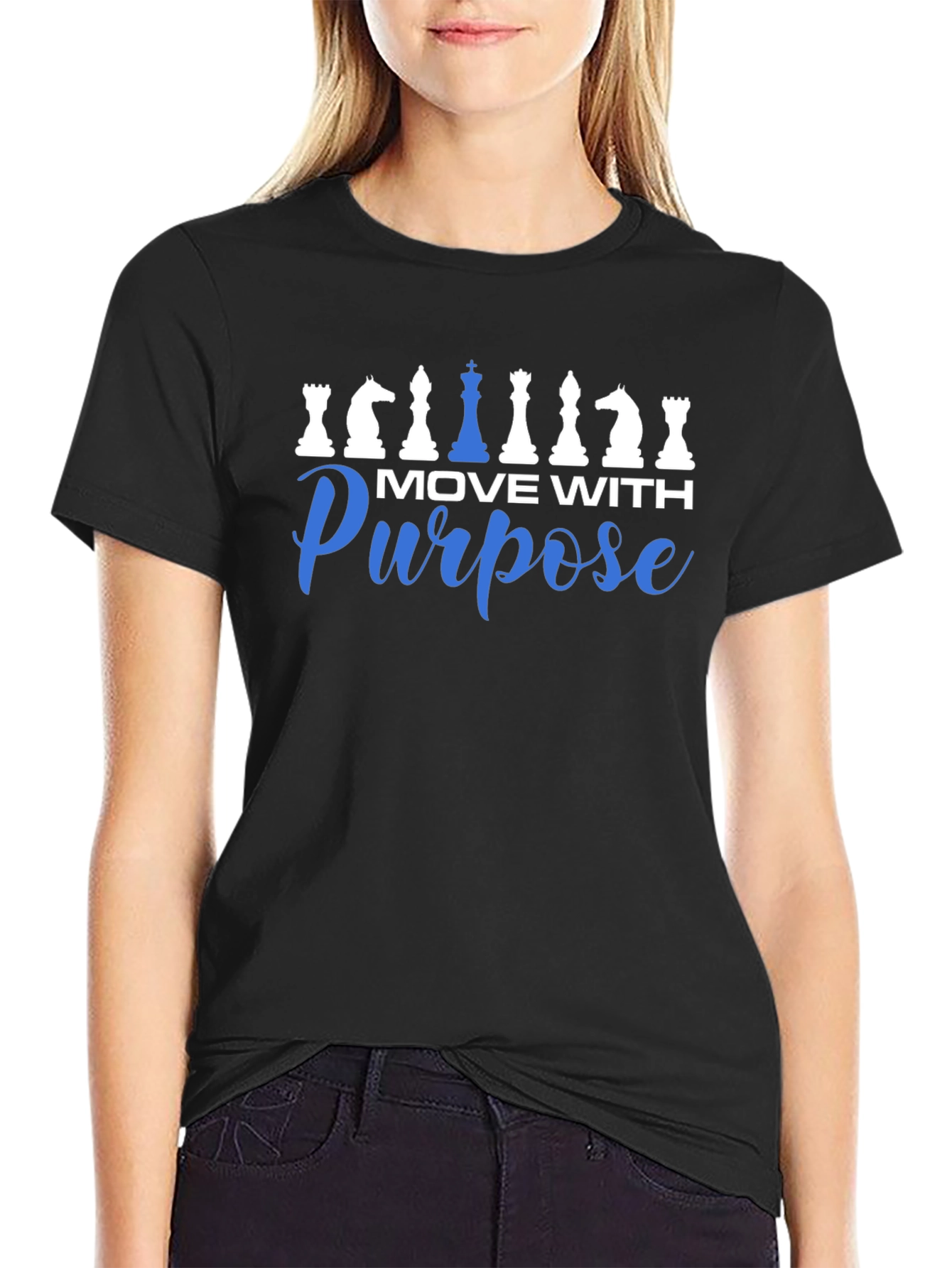 Move With Purpose T-Shirt Chess Design