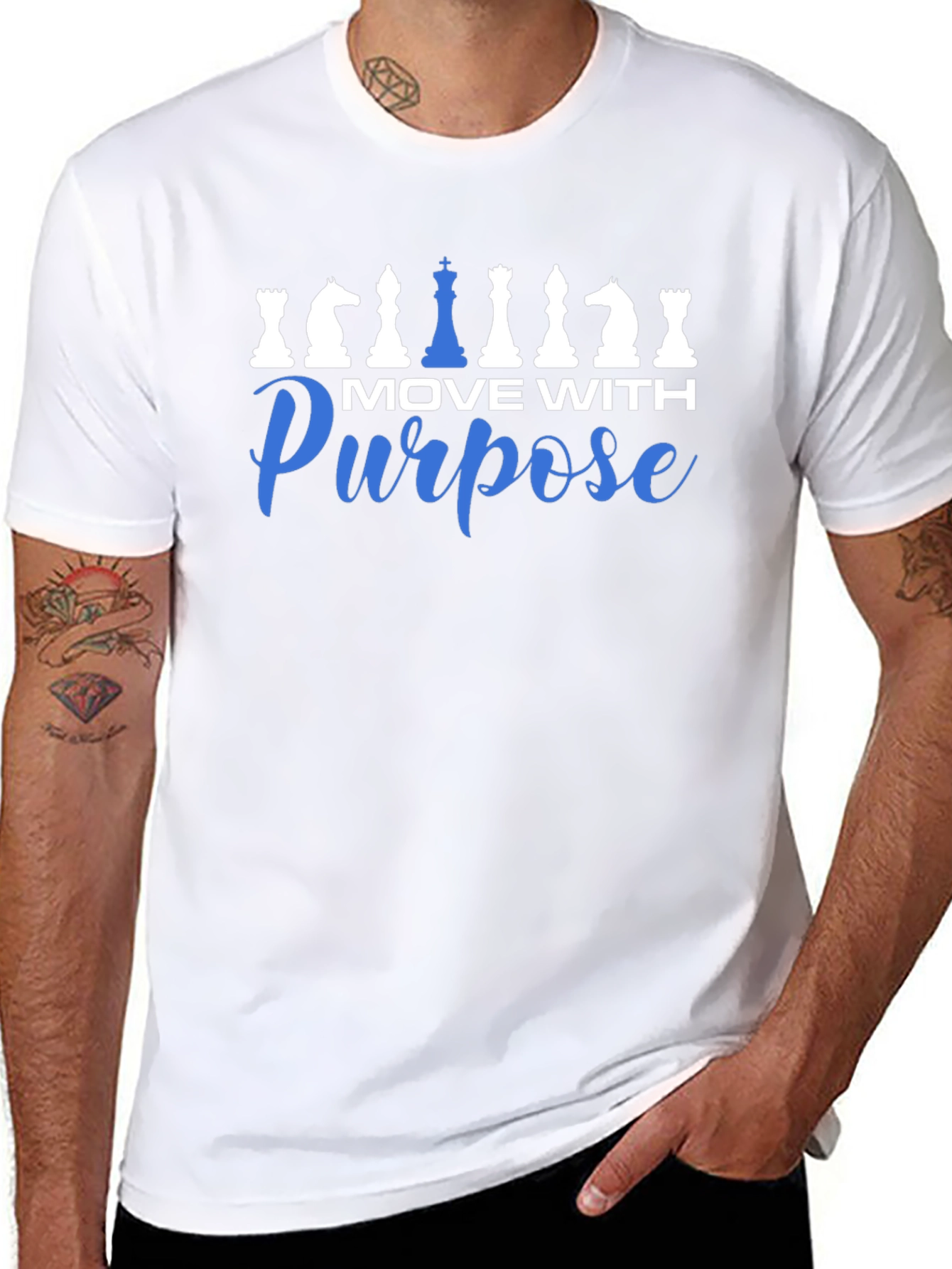 Move With Purpose T-Shirt Chess Design