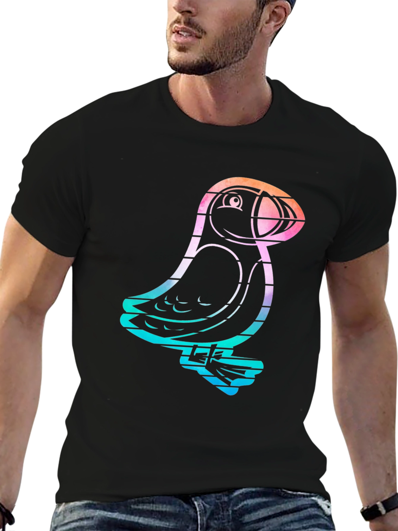 Puffin Graphic Tee - Cool Animal Shirt