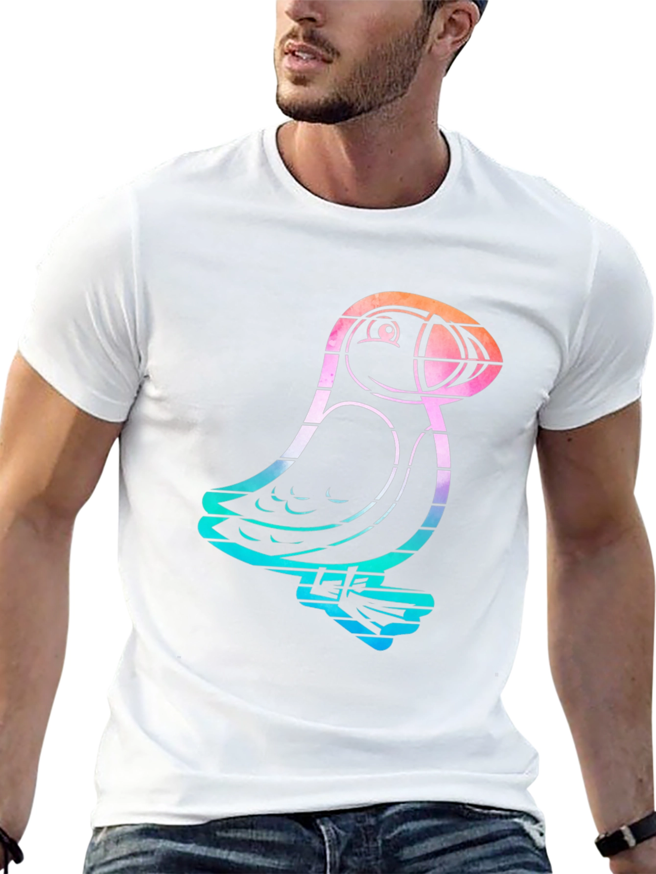 Puffin Graphic Tee - Cool Animal Shirt