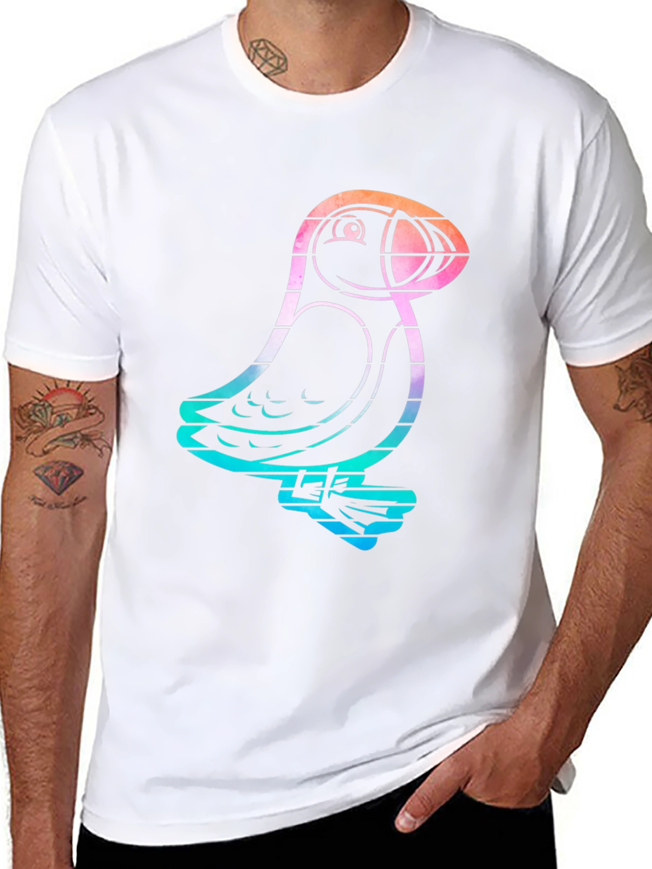 Puffin Graphic Tee - Cool Animal Shirt