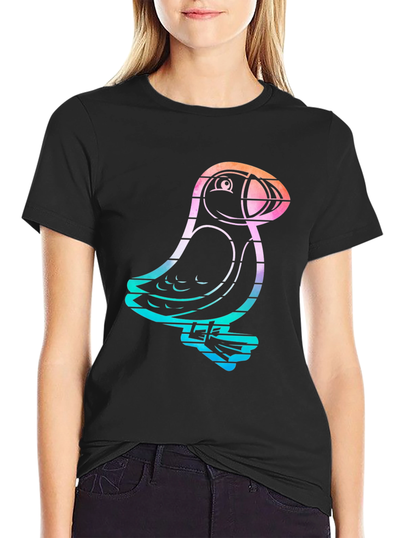Puffin Graphic Tee - Cool Animal Shirt