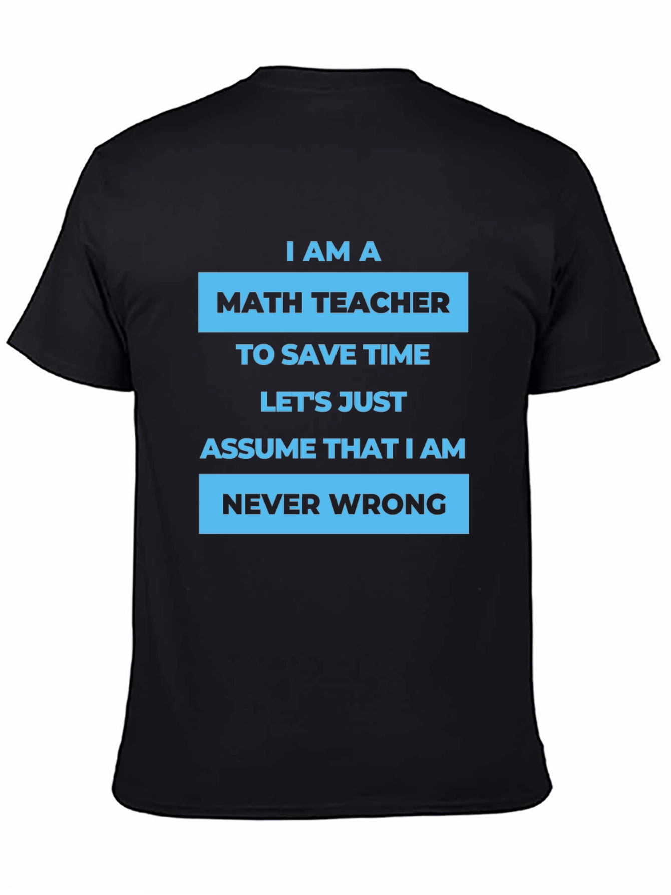 Math Teacher T-Shirt - Never Wrong Humor Tee