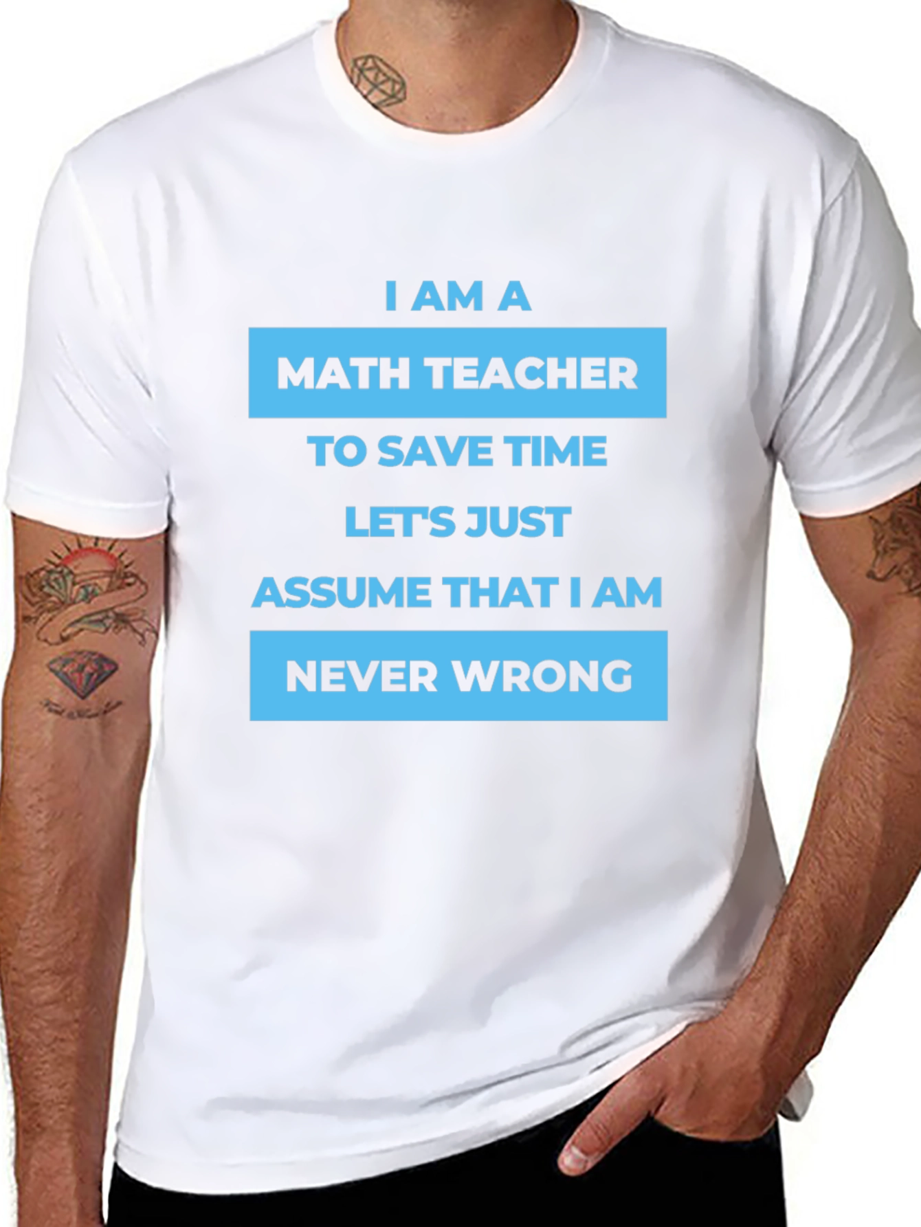 Math Teacher T-Shirt - Never Wrong Humor Tee