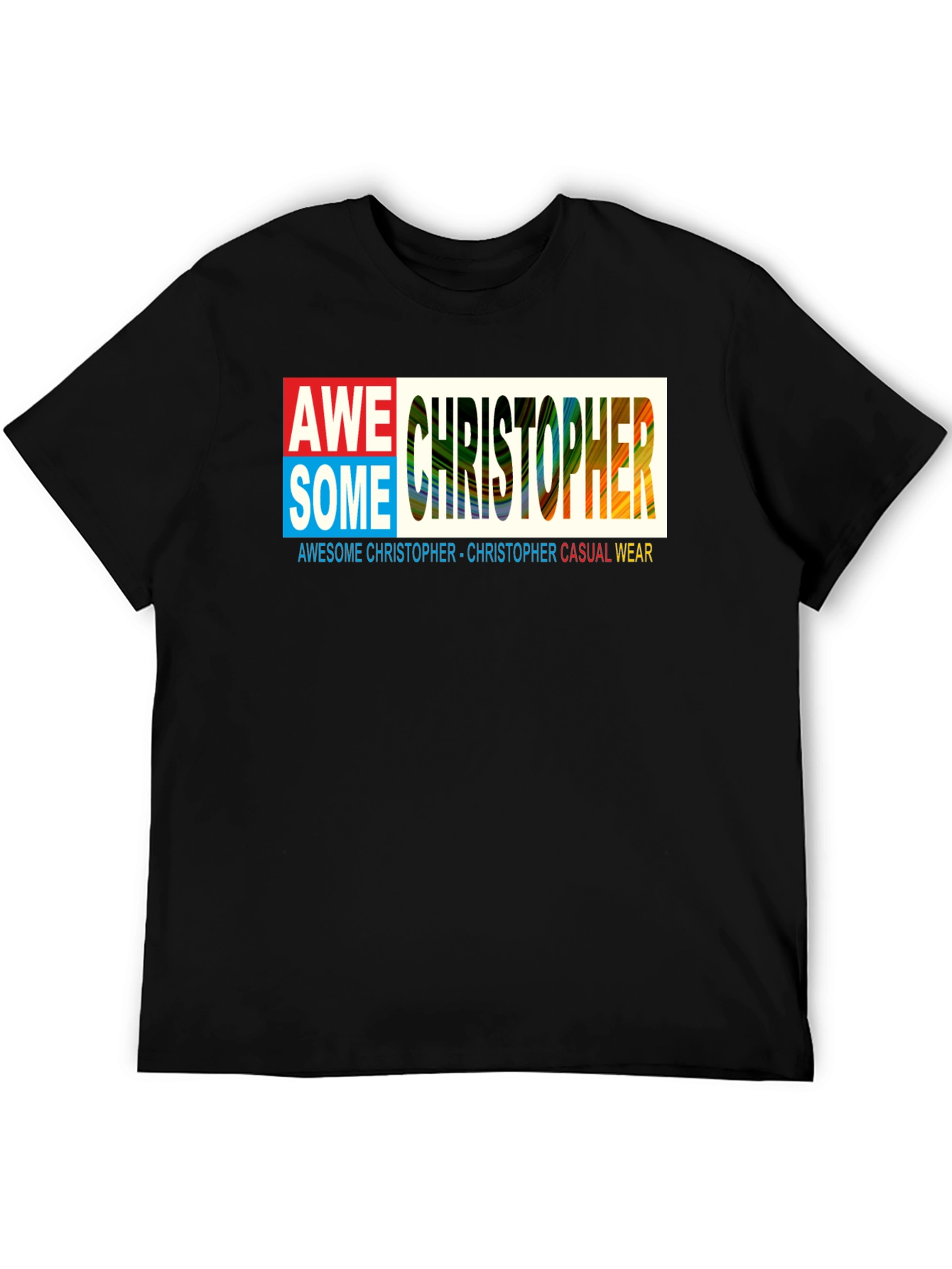 Awesome Christopher Graphic Black Tee