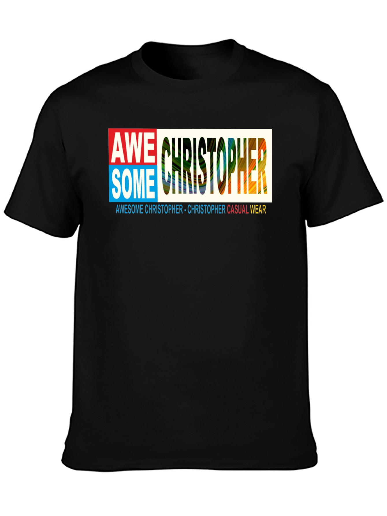 Awesome Christopher Graphic Black Tee