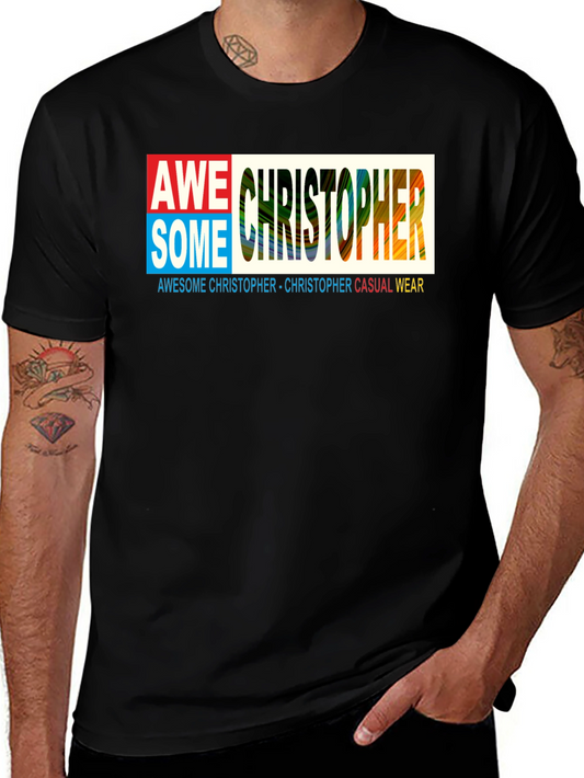 Awesome Christopher Graphic Black Tee