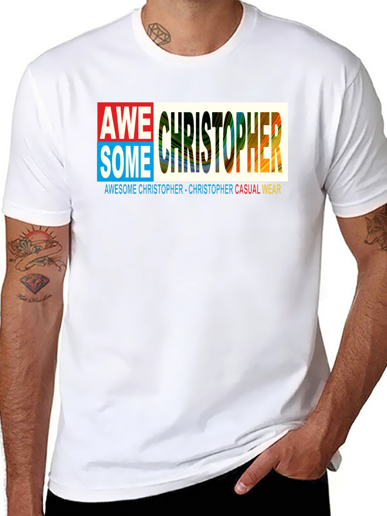 Awesome Christopher Graphic Black Tee