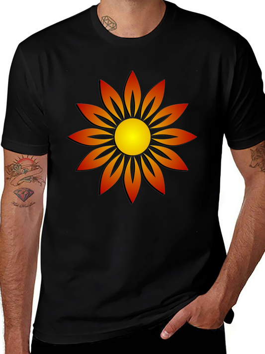 Sunflower Graphic T-Shirt Black Cotton Tee