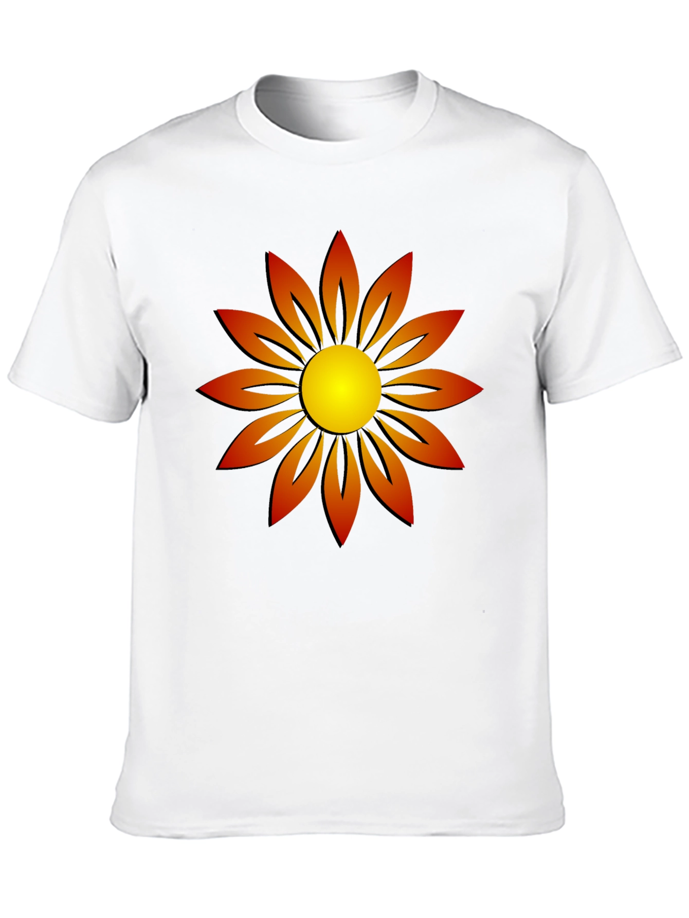 Sunflower Graphic T-Shirt Black Cotton Tee