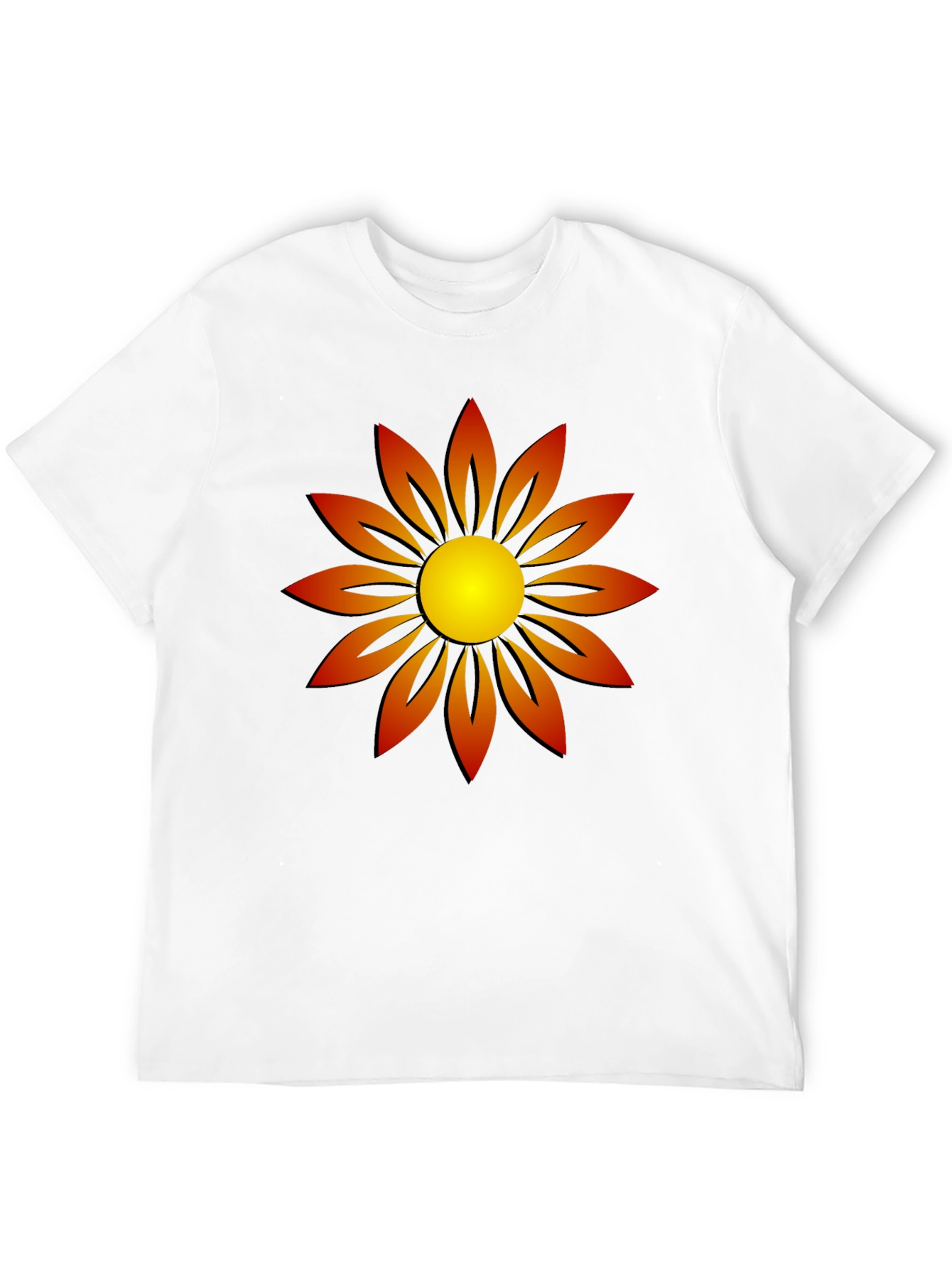 Sunflower Graphic T-Shirt Black Cotton Tee