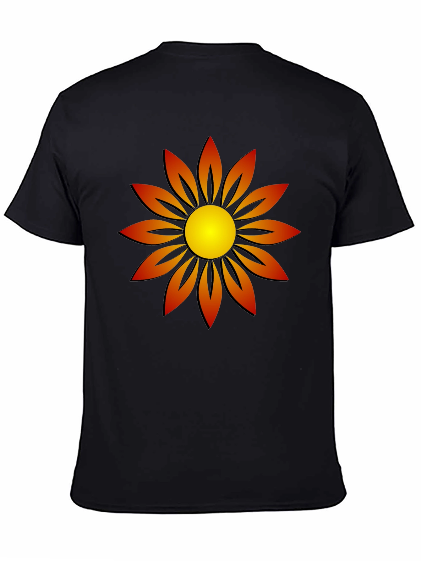 Sunflower Graphic T-Shirt Black Cotton Tee