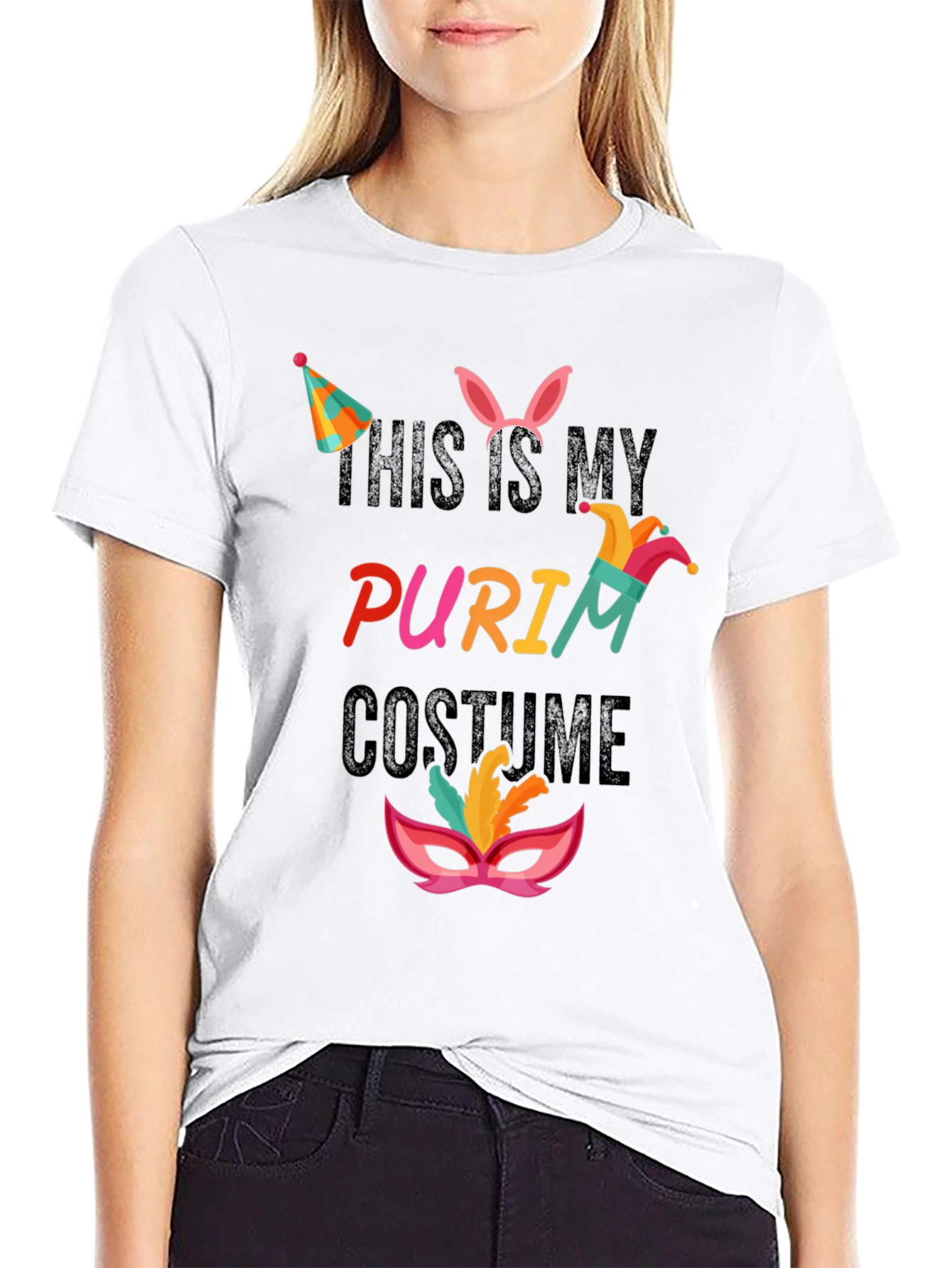 Purim Costume T-Shirt: This is My Purim Costume Tee