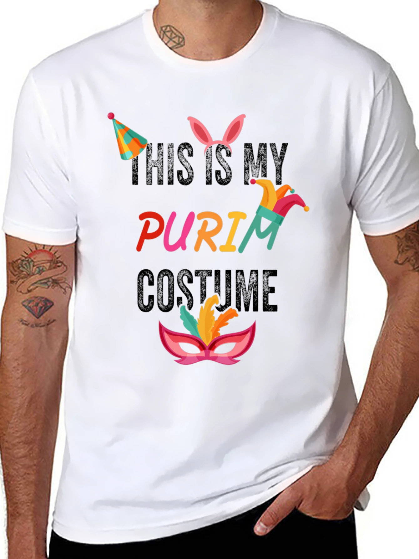 Purim Costume T-Shirt: This is My Purim Costume Tee