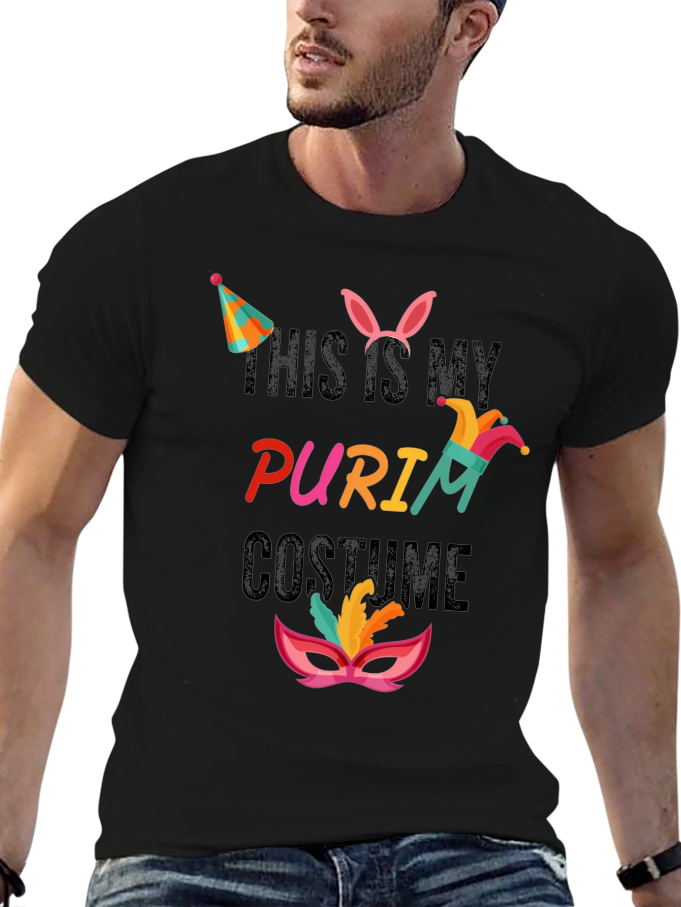Purim Costume T-Shirt: This is My Purim Costume Tee