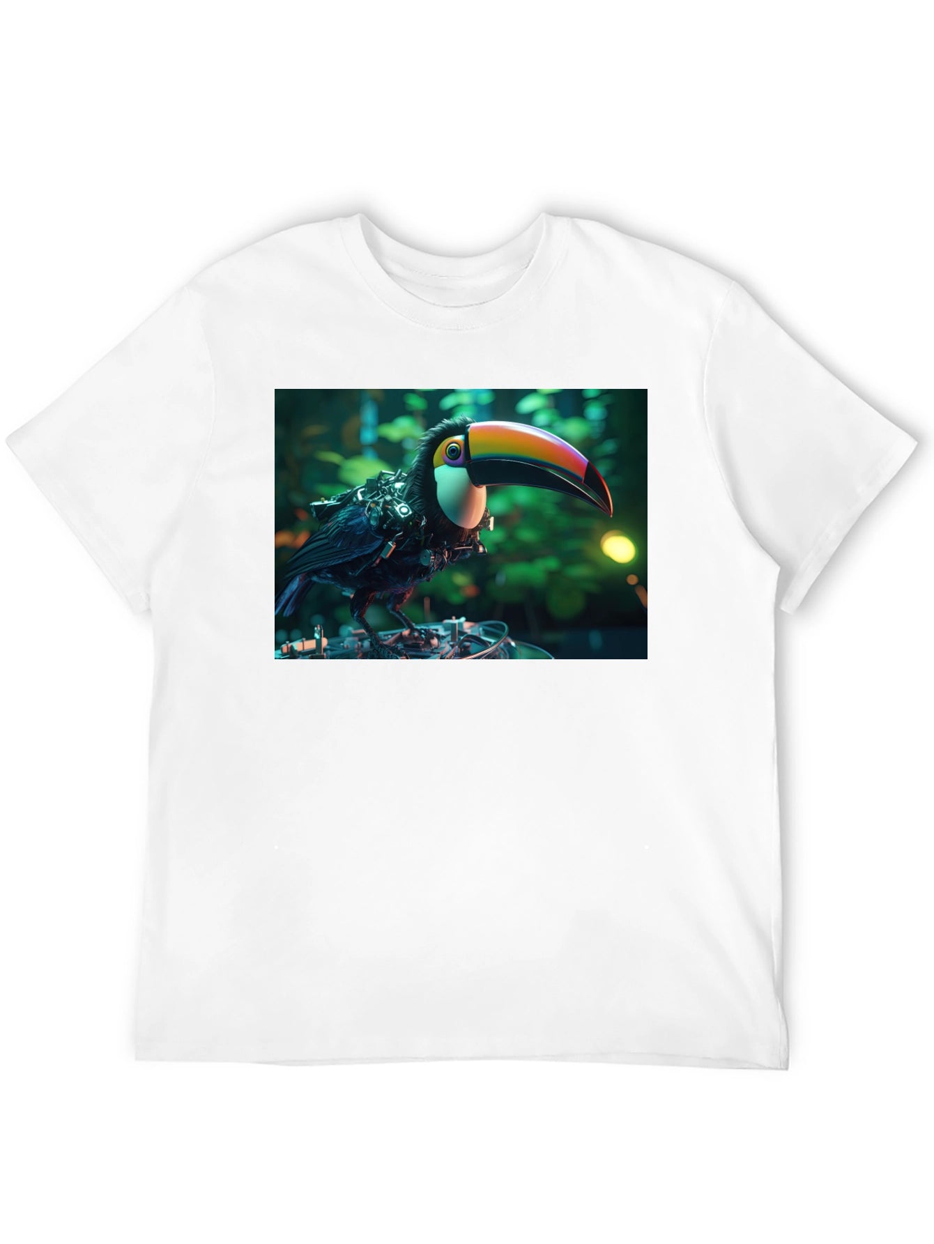 Cyber Toucan T-Shirt - Unique Graphic Print
