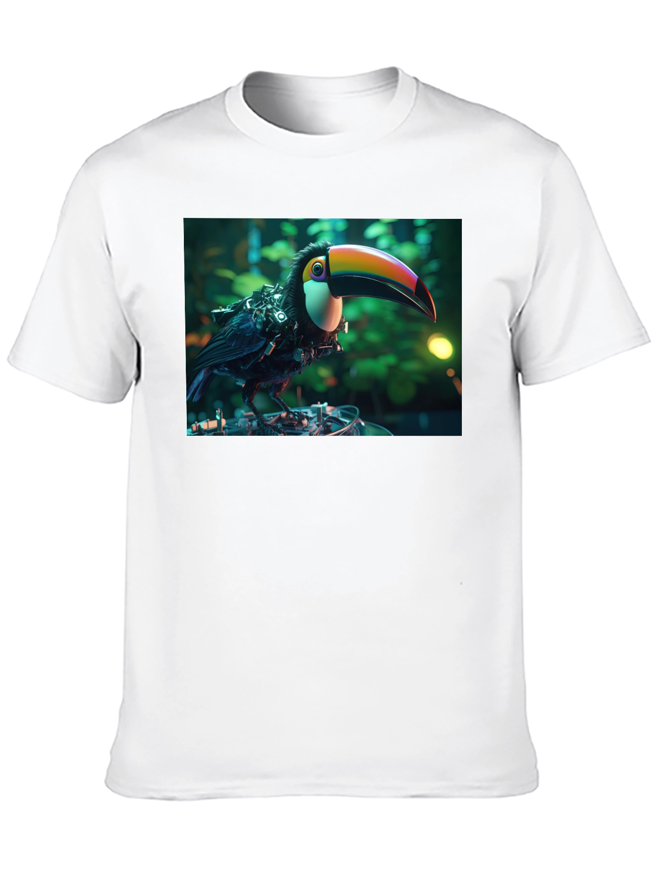 Cyber Toucan T-Shirt - Unique Graphic Print