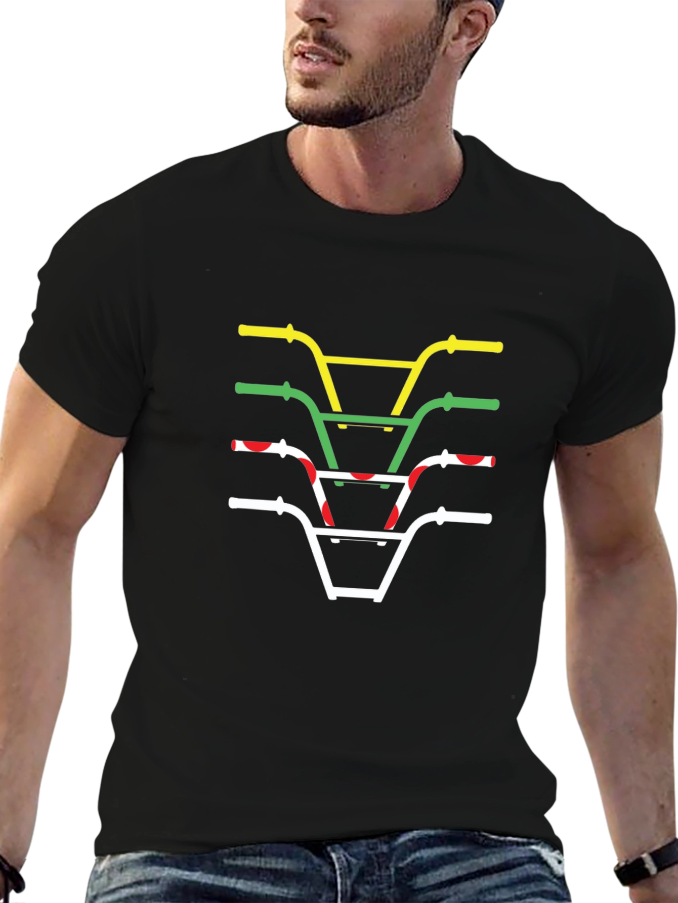 BMX Handlebars Graphic Tee - Cool Bike Lover Shirt