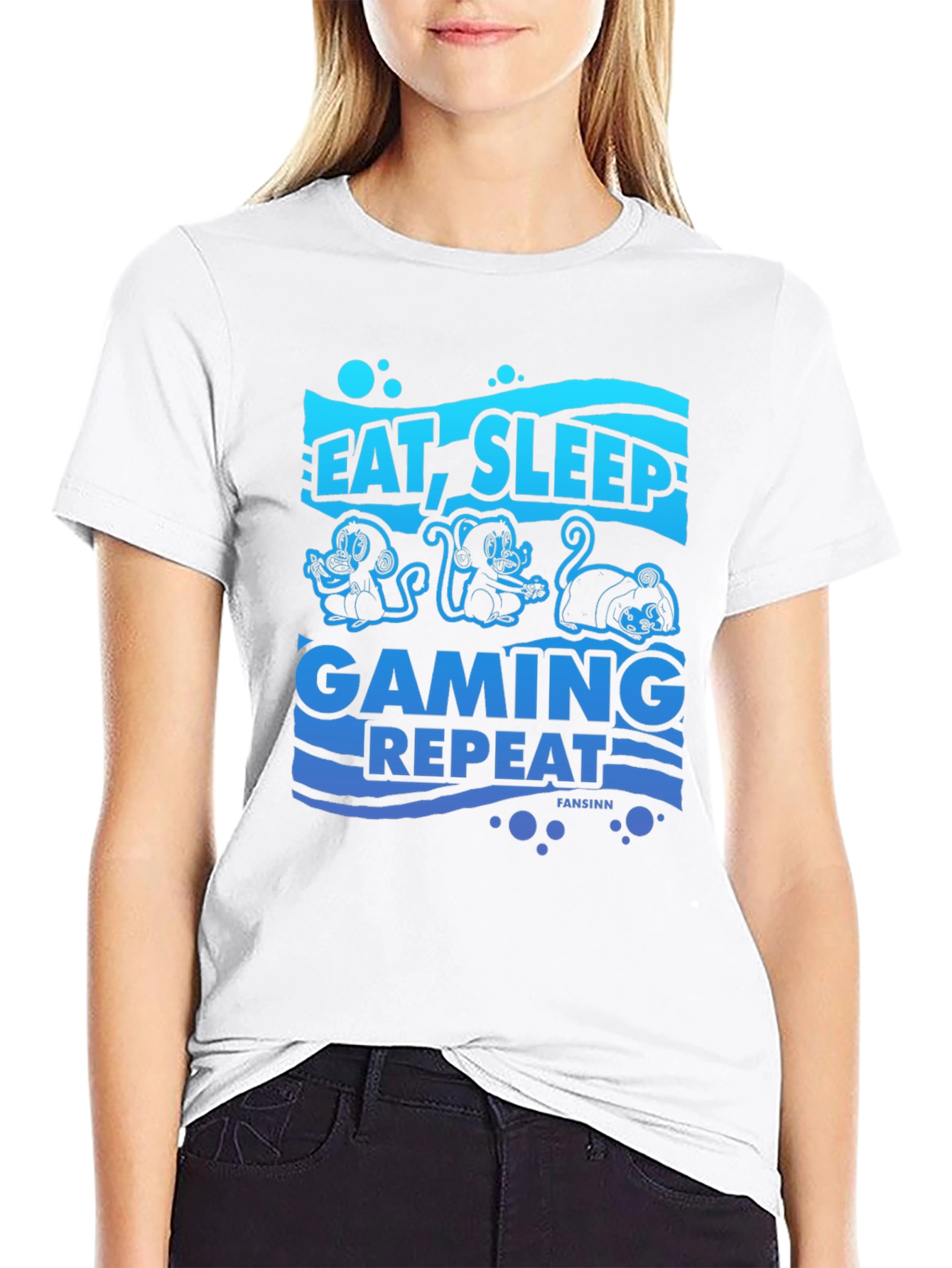 Eat Sleep Gaming Repeat Graphic Tee