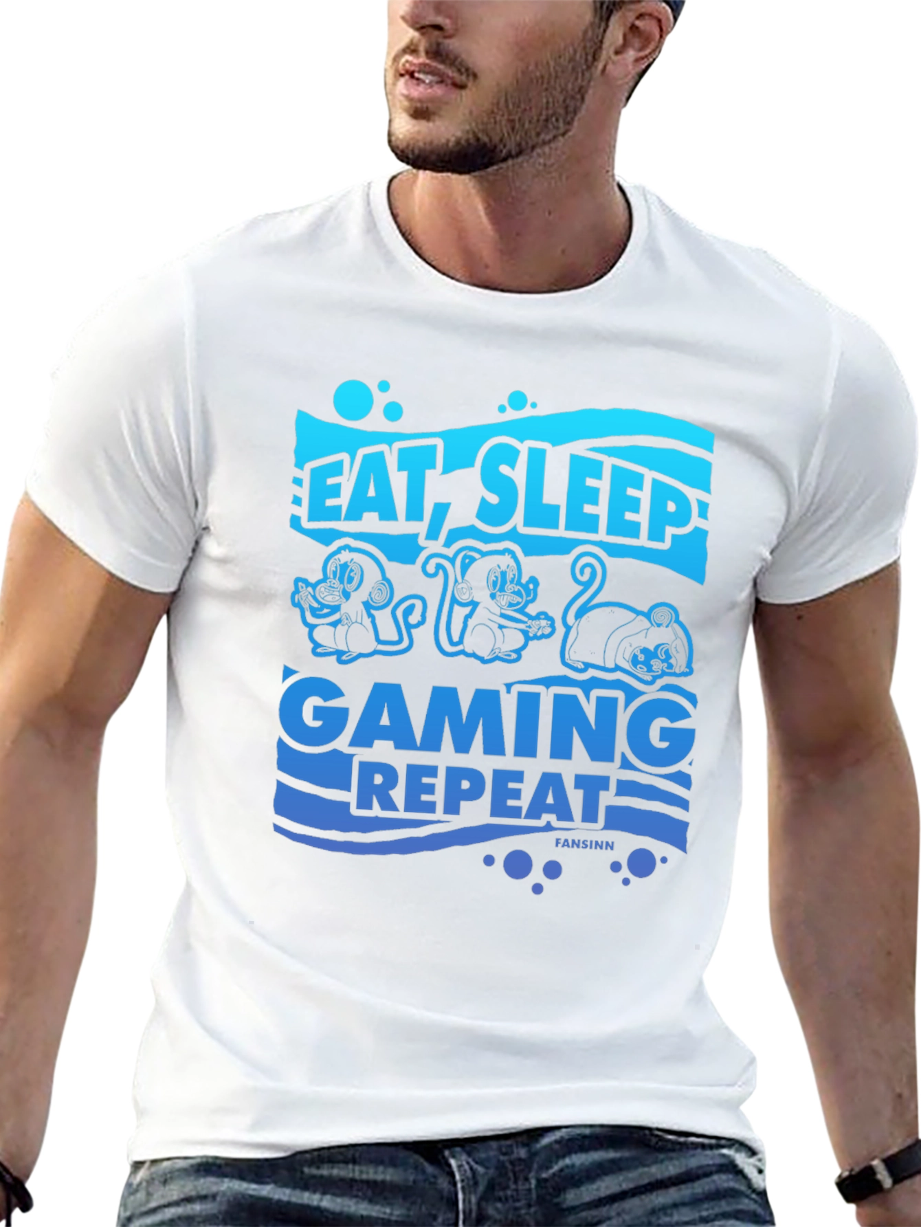 Eat Sleep Gaming Repeat Graphic Tee