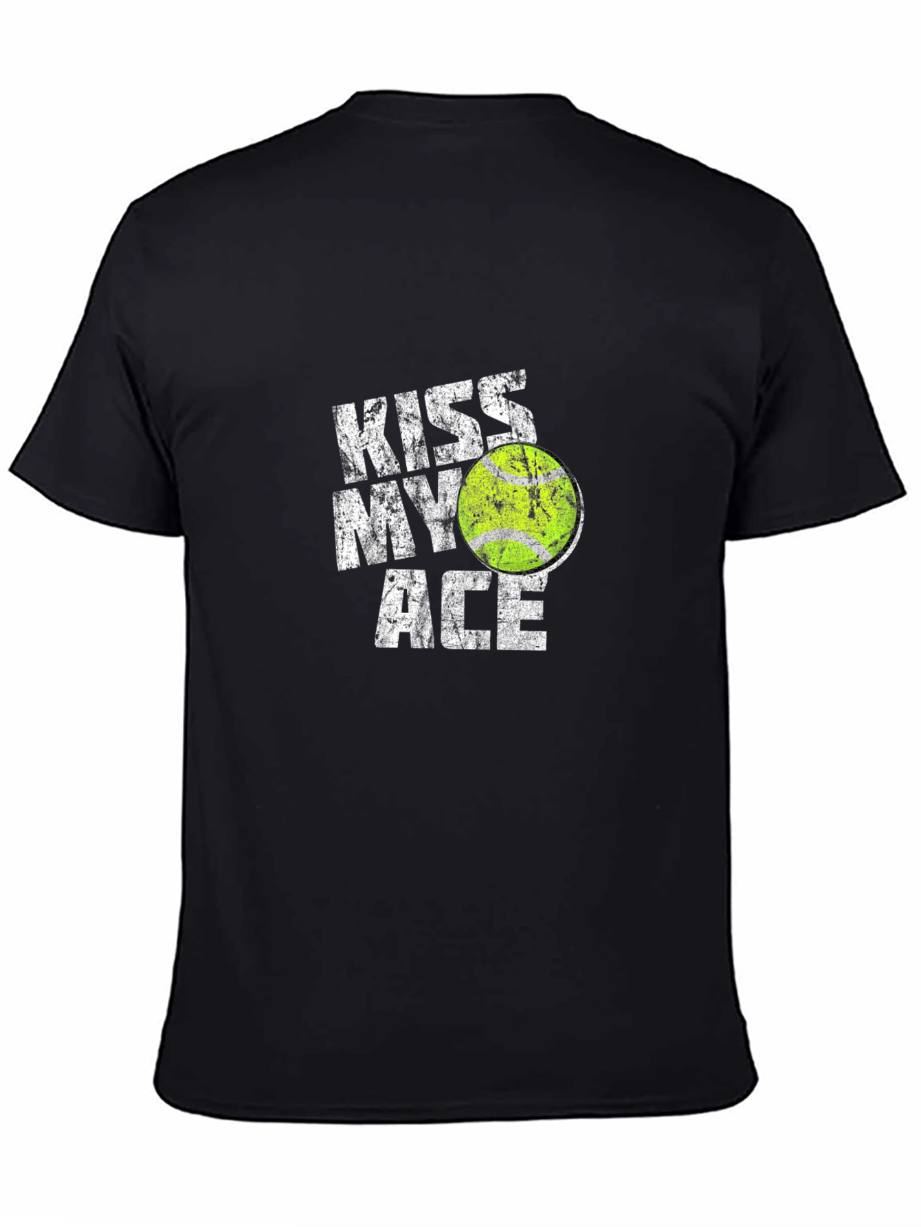 Kiss My Ace Tennis T-Shirt - Black