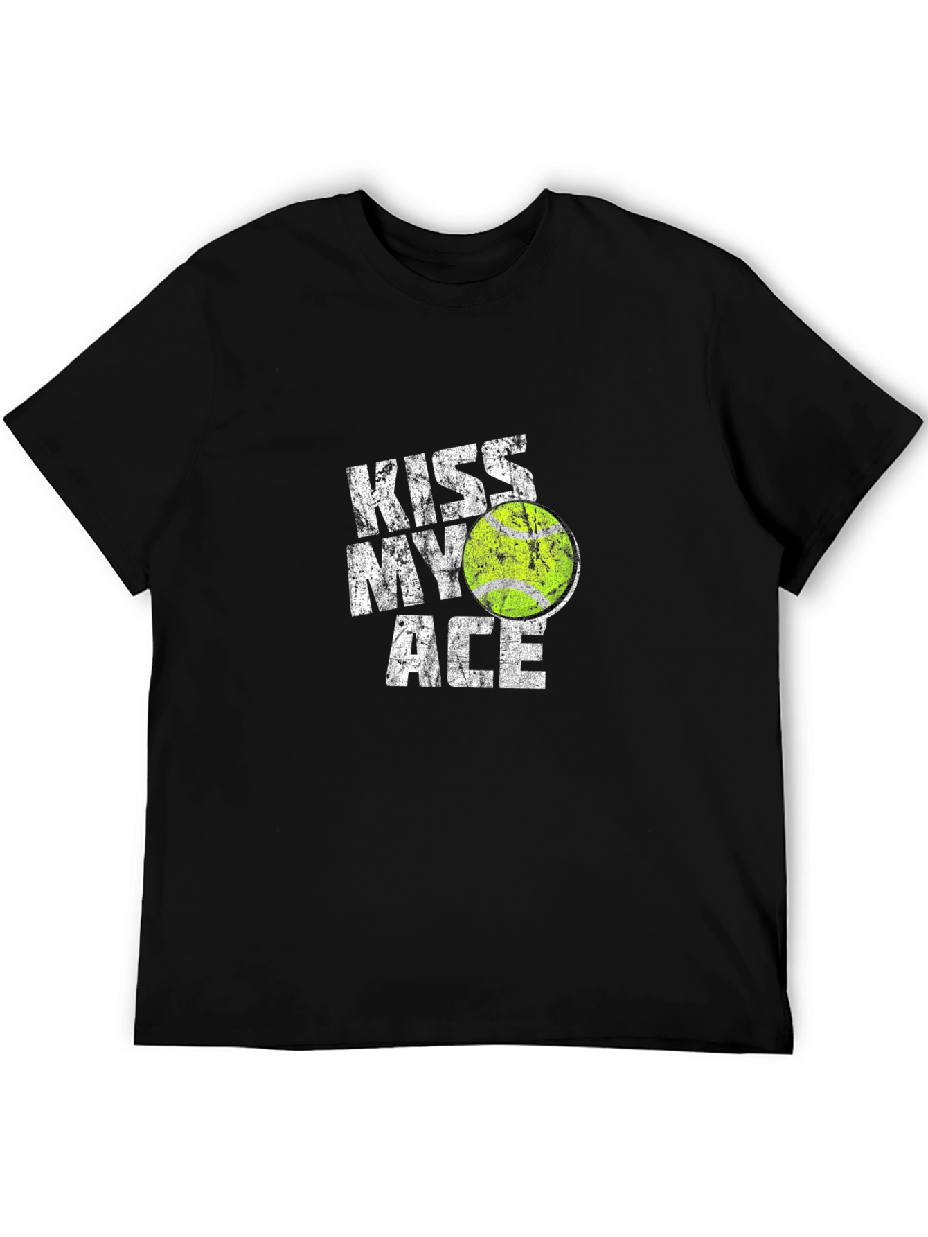 Kiss My Ace Tennis T-Shirt - Black