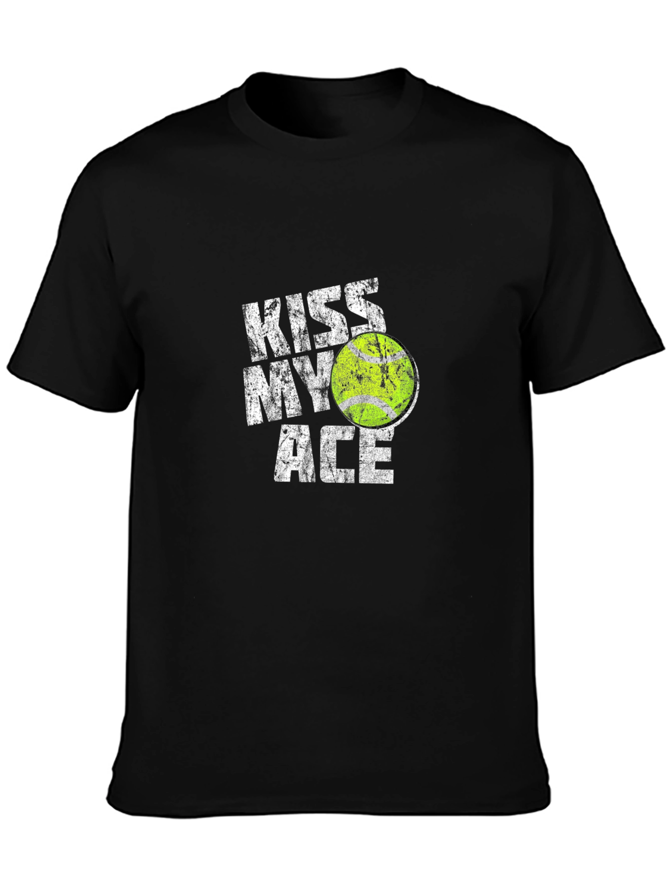 Kiss My Ace Tennis T-Shirt - Black