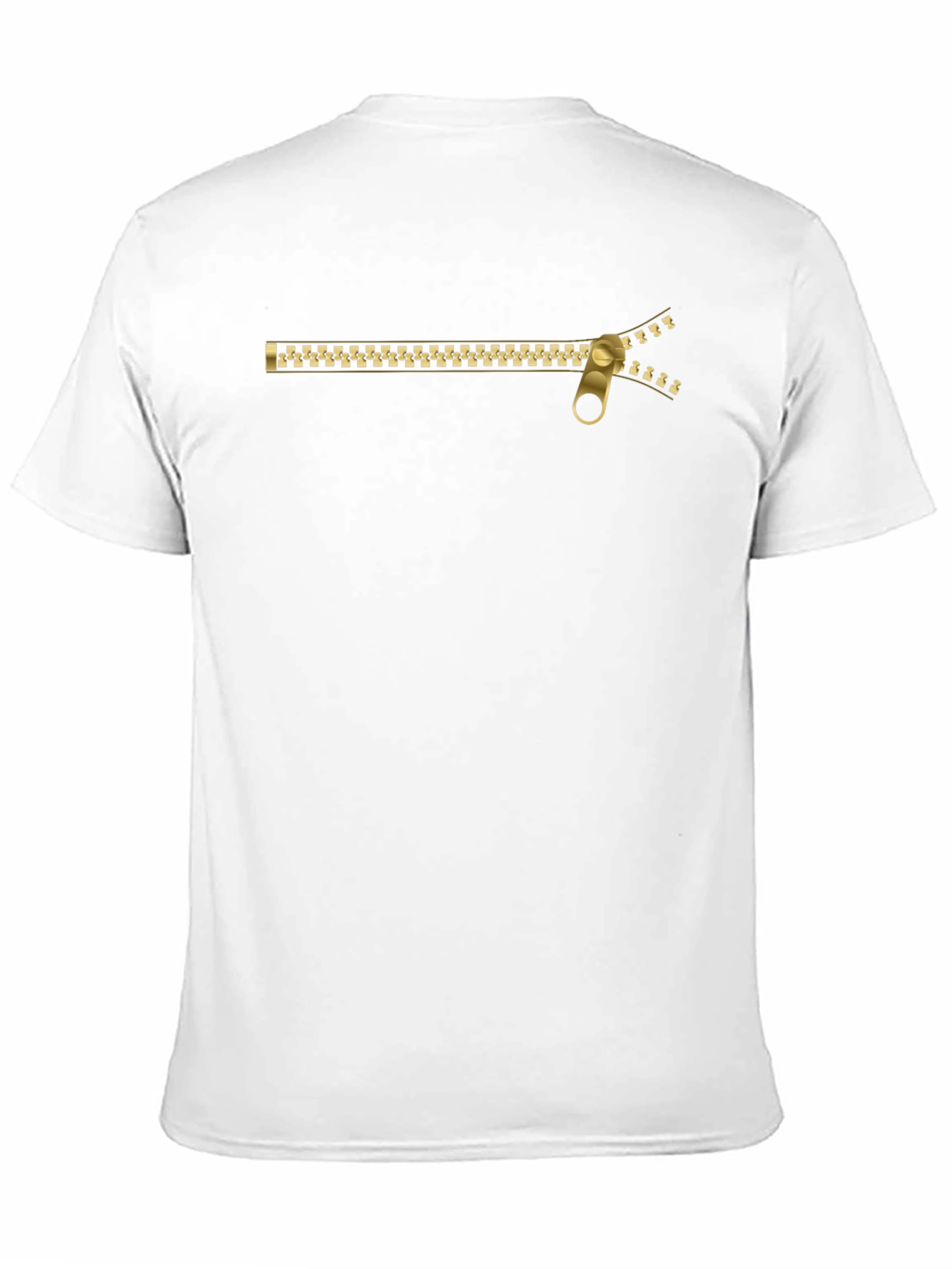 Zipper Graphic Black T-Shirt - Novelty Design Tee