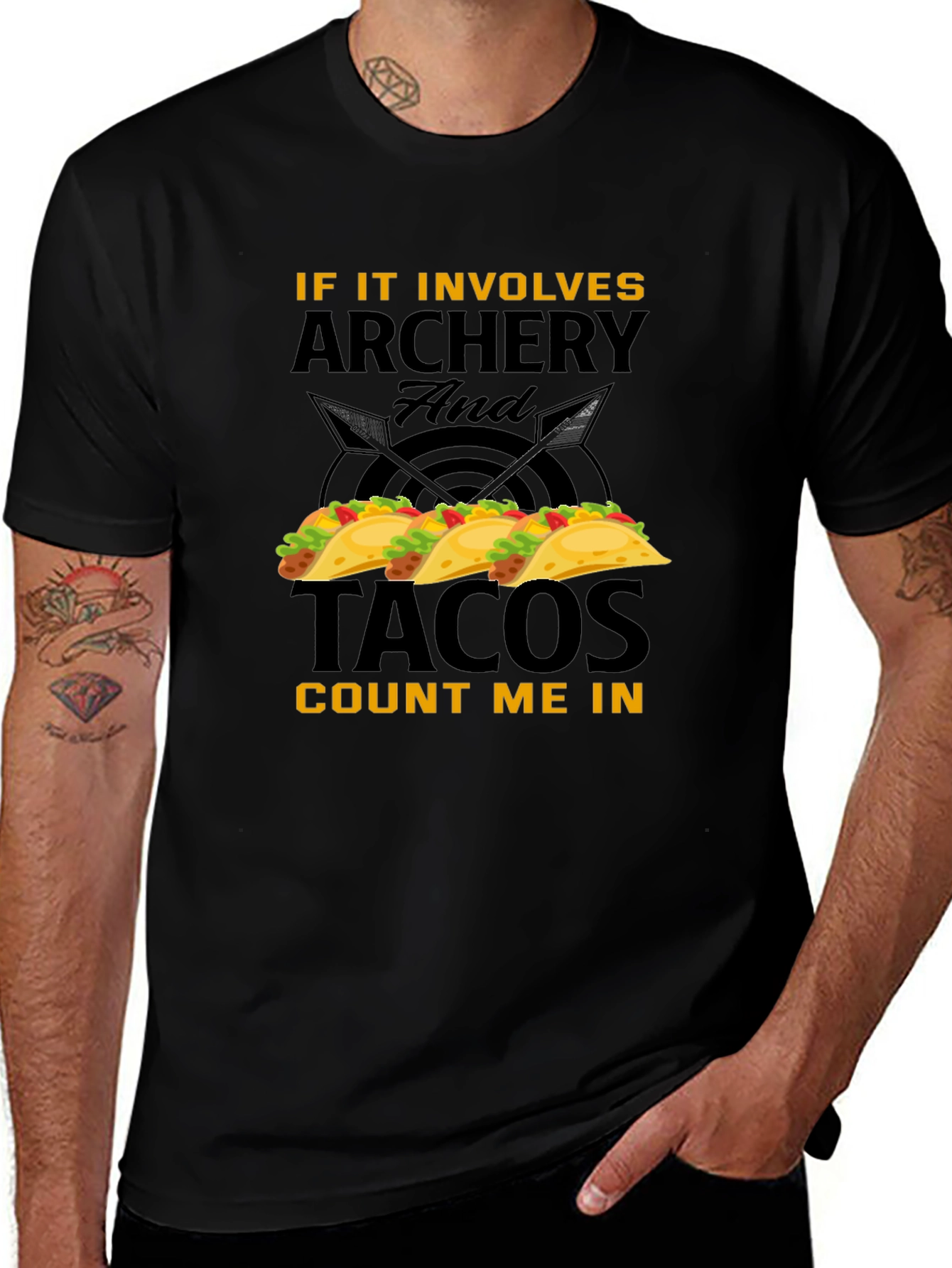 Archery and Tacos Funny Graphic T-Shirt