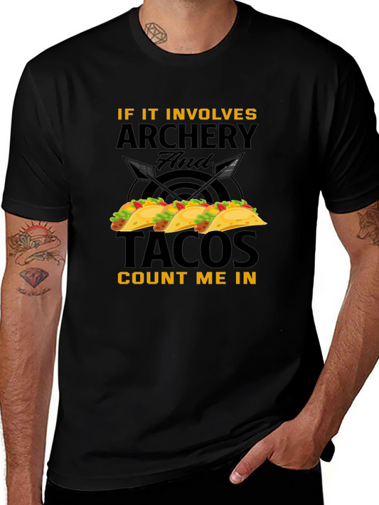 Archery and Tacos Funny Graphic T-Shirt