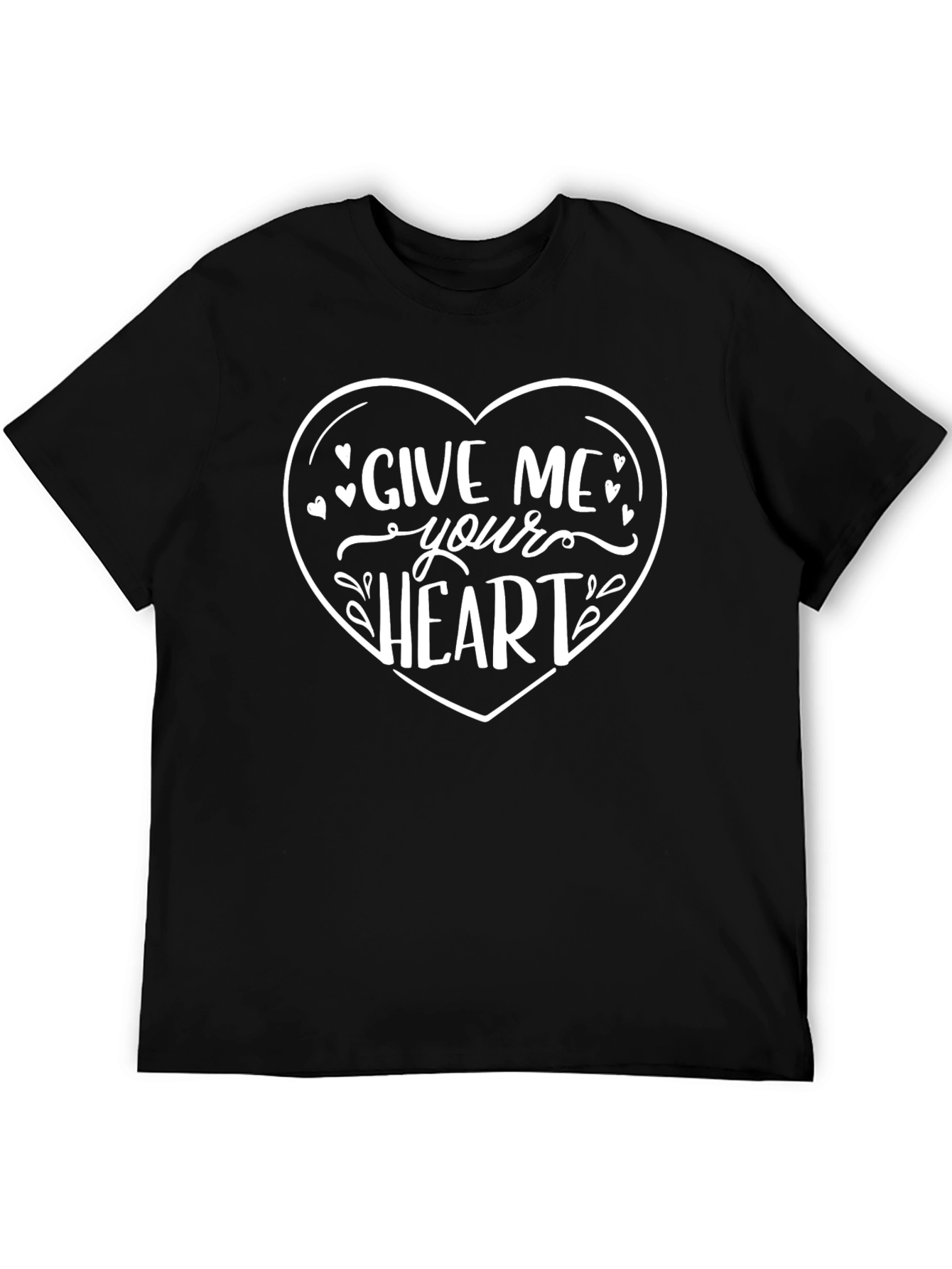 Give Me Your Heart Graphic Tee - Black