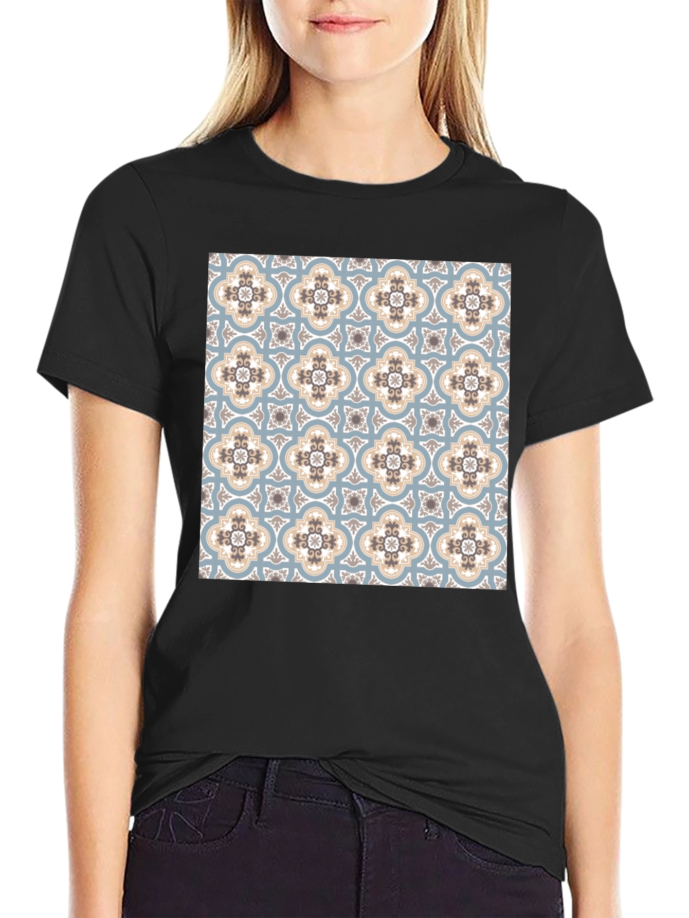 Patterned Graphic Tee - Stylish Comfort