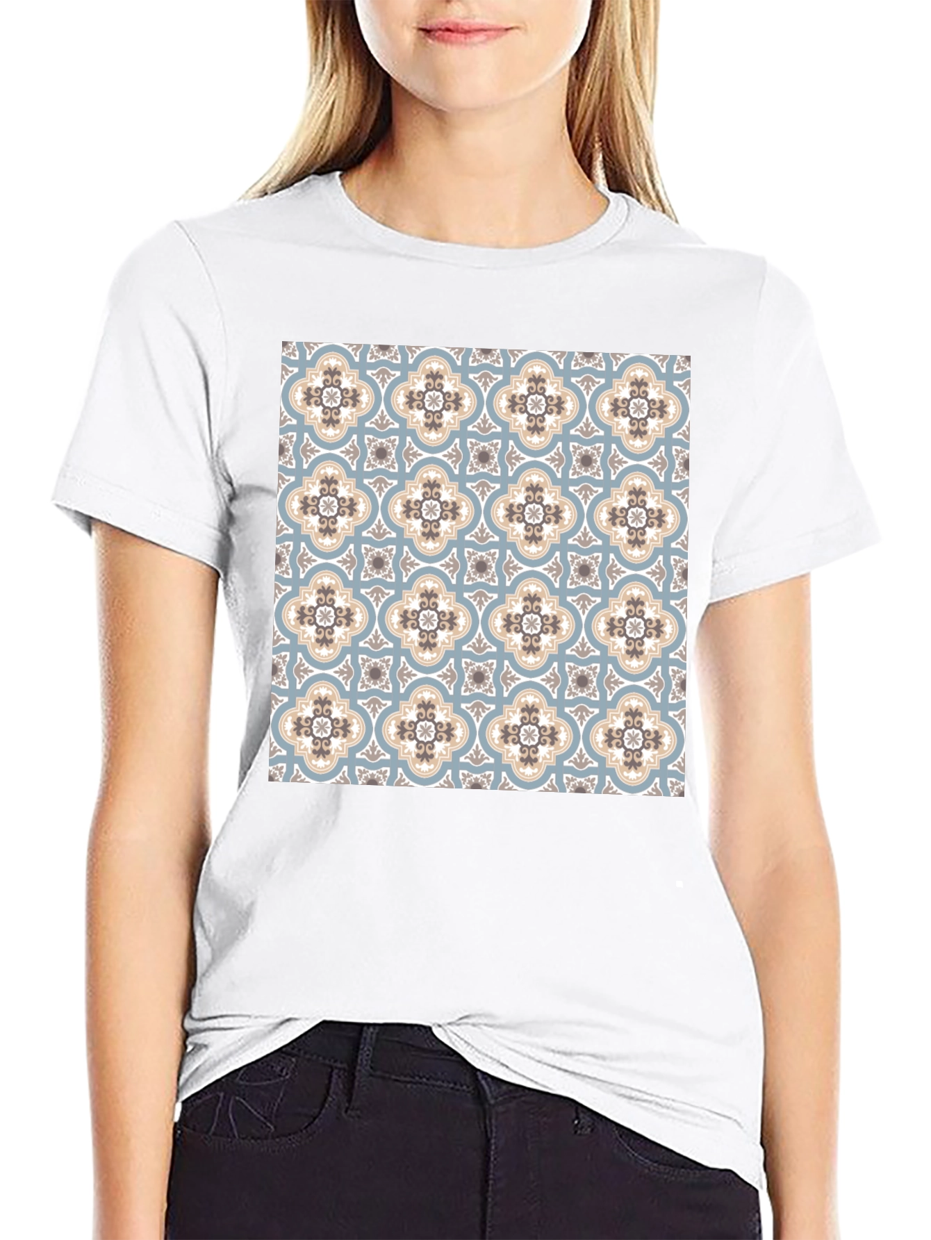 Patterned Graphic Tee - Stylish Comfort